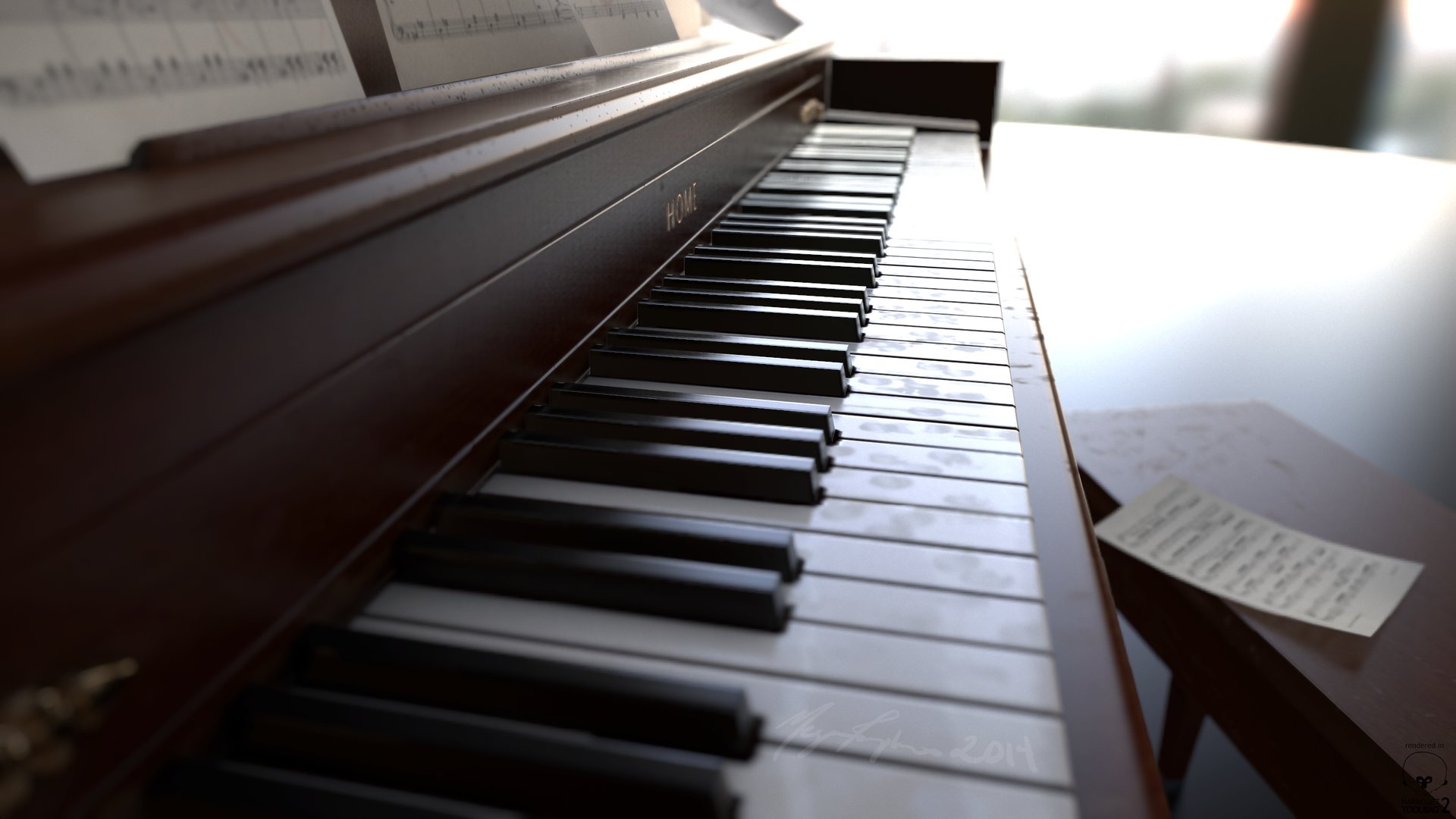 Piano closeup photo