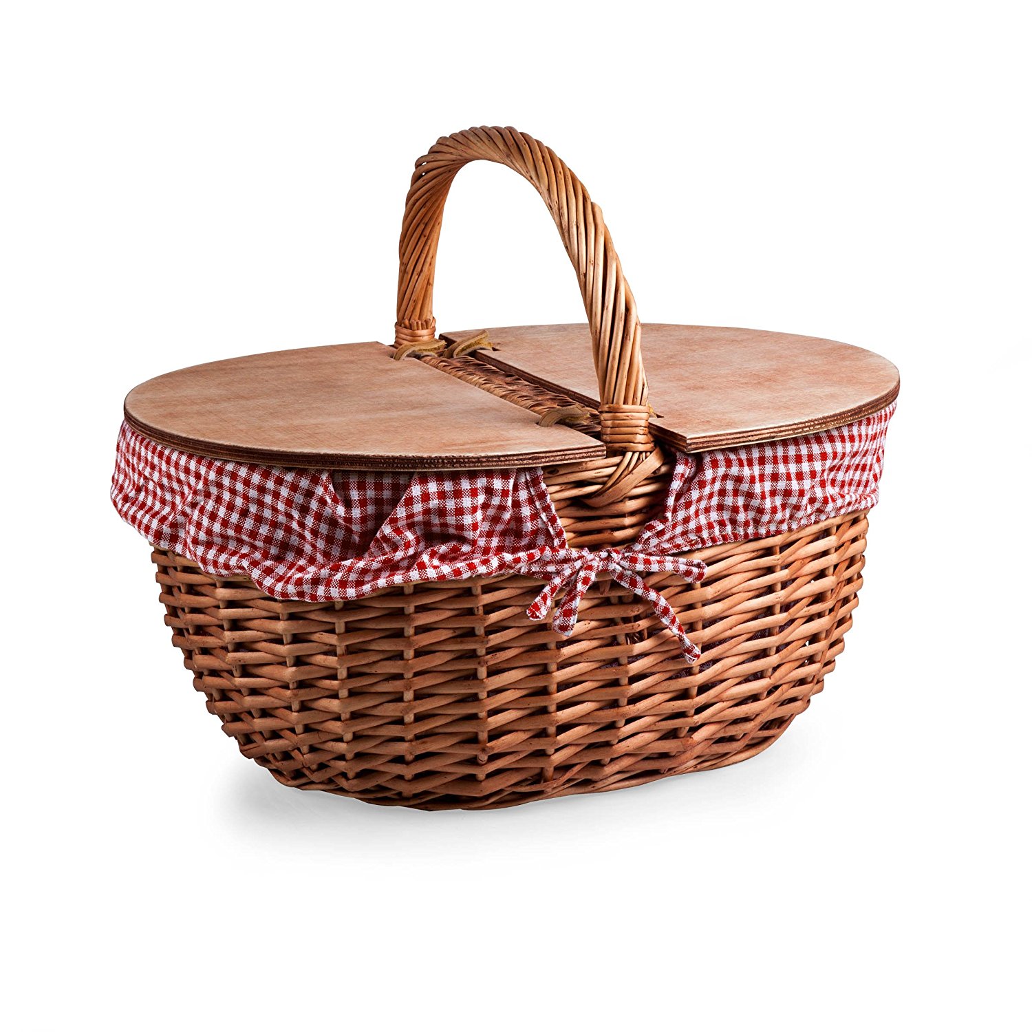 Amazon.com: Picnic Time Country Picnic Basket with Red/White Gingham ...