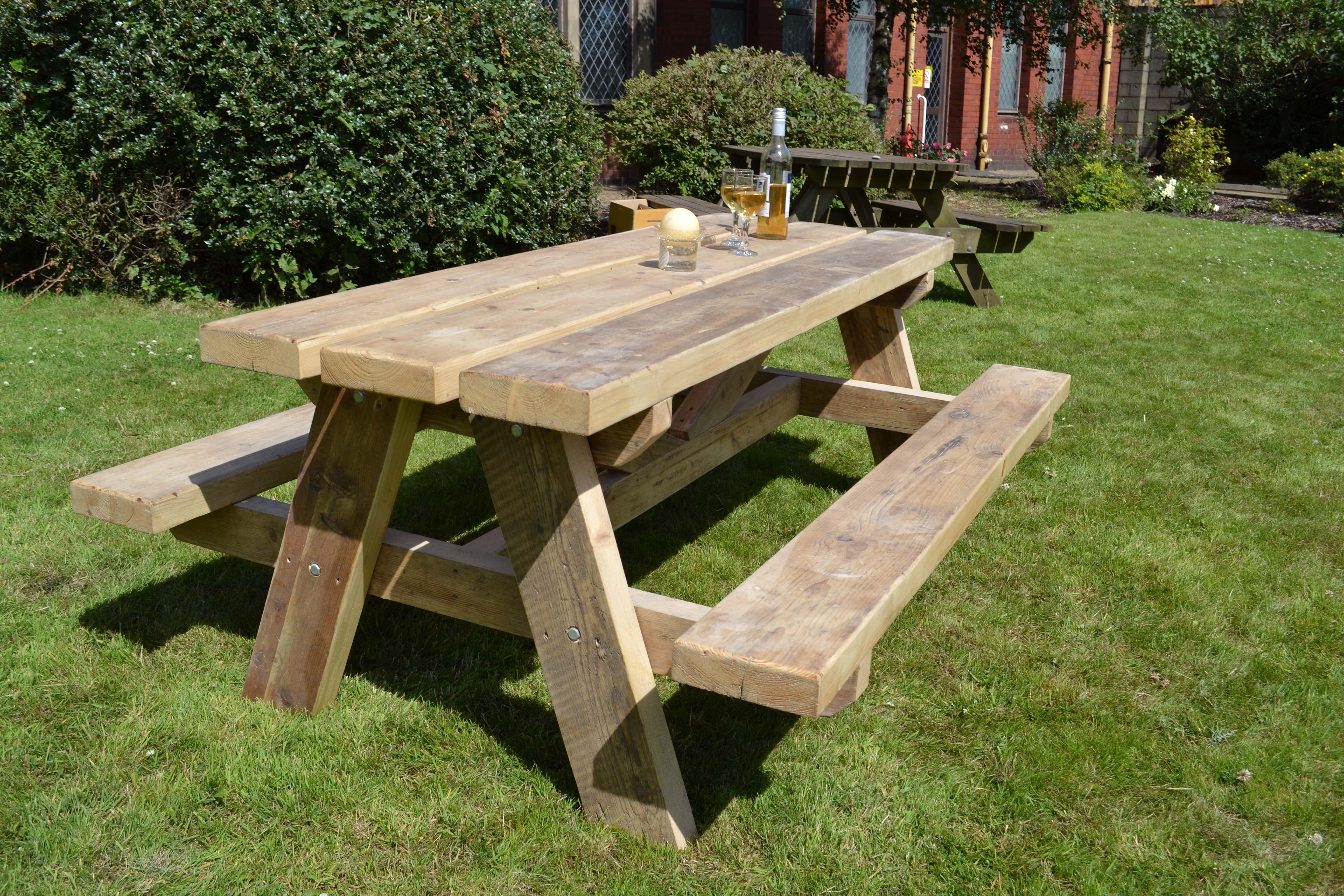 Top 35 Cool Web Ready Picnic Bench Table And Benches Glasgow Wood ...