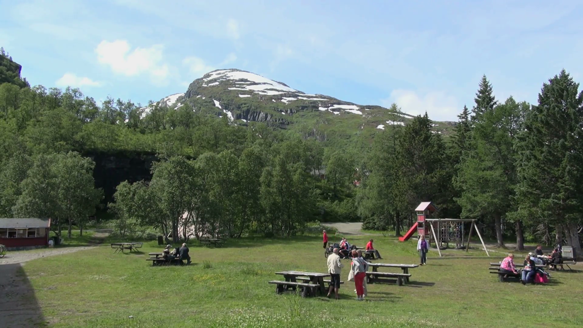 People Picnicing Above Flam Stock Video Footage - VideoBlocks