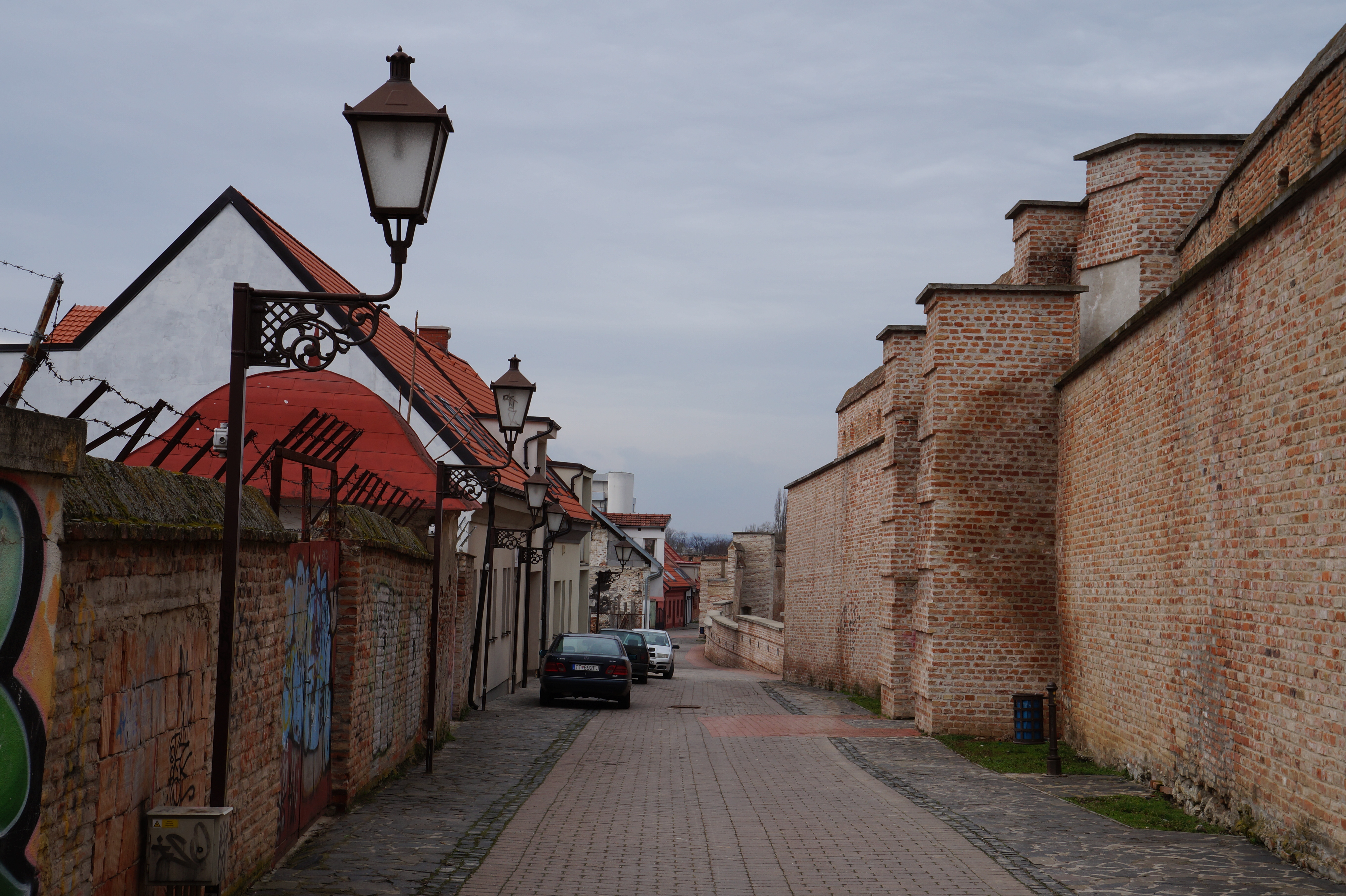 File:Michalská street and city wall, Trnava, Slovakia.JPG ...