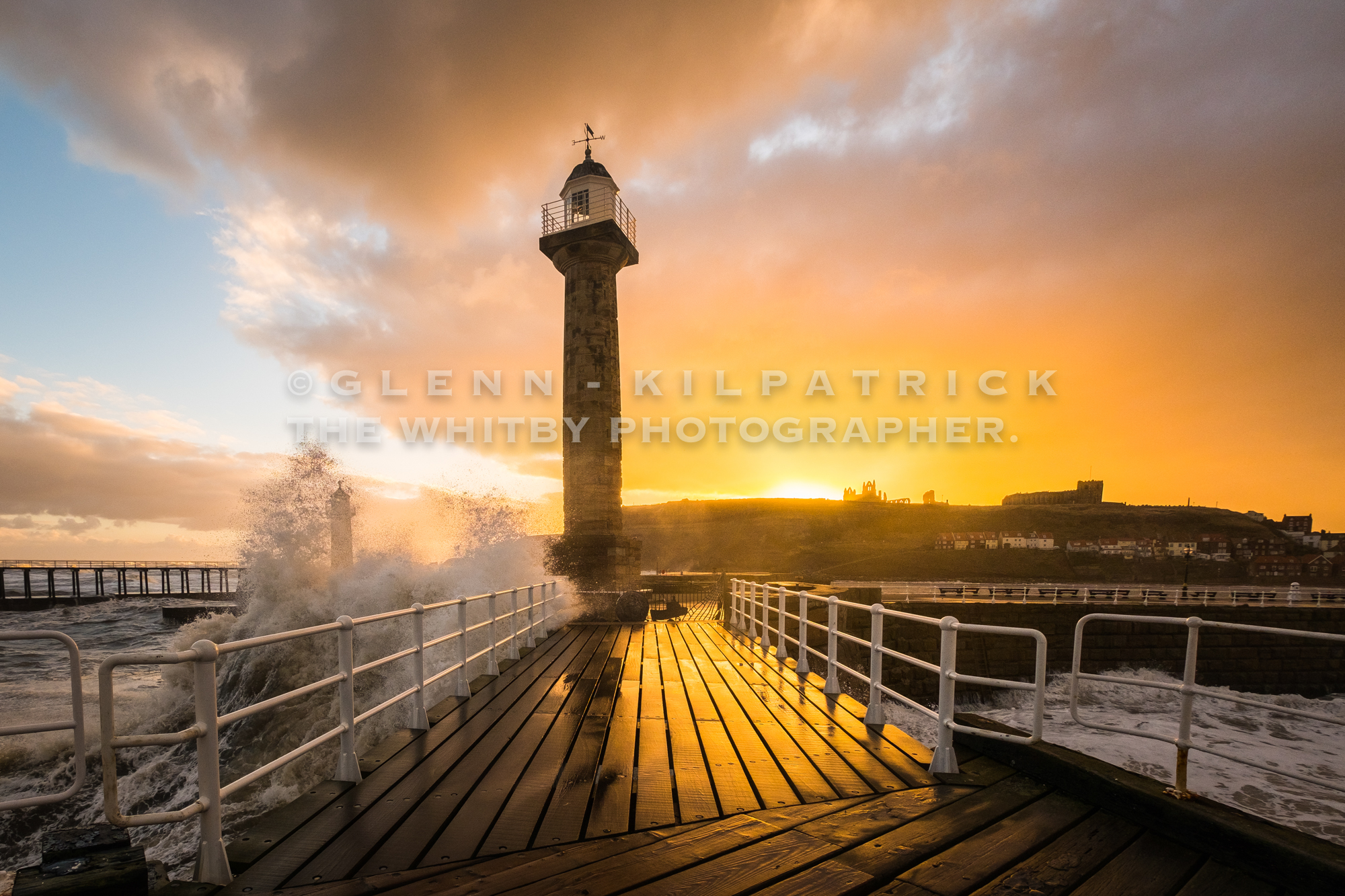 A Winter Sunrise From Whitby West Pier - Whitby Photography