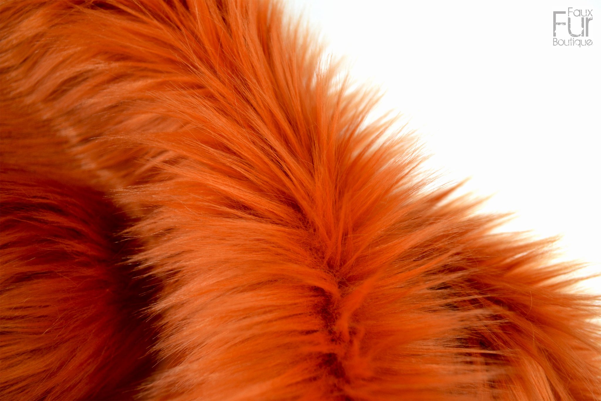 Amber luxury shag fur Amber orange long pile faux fur 2