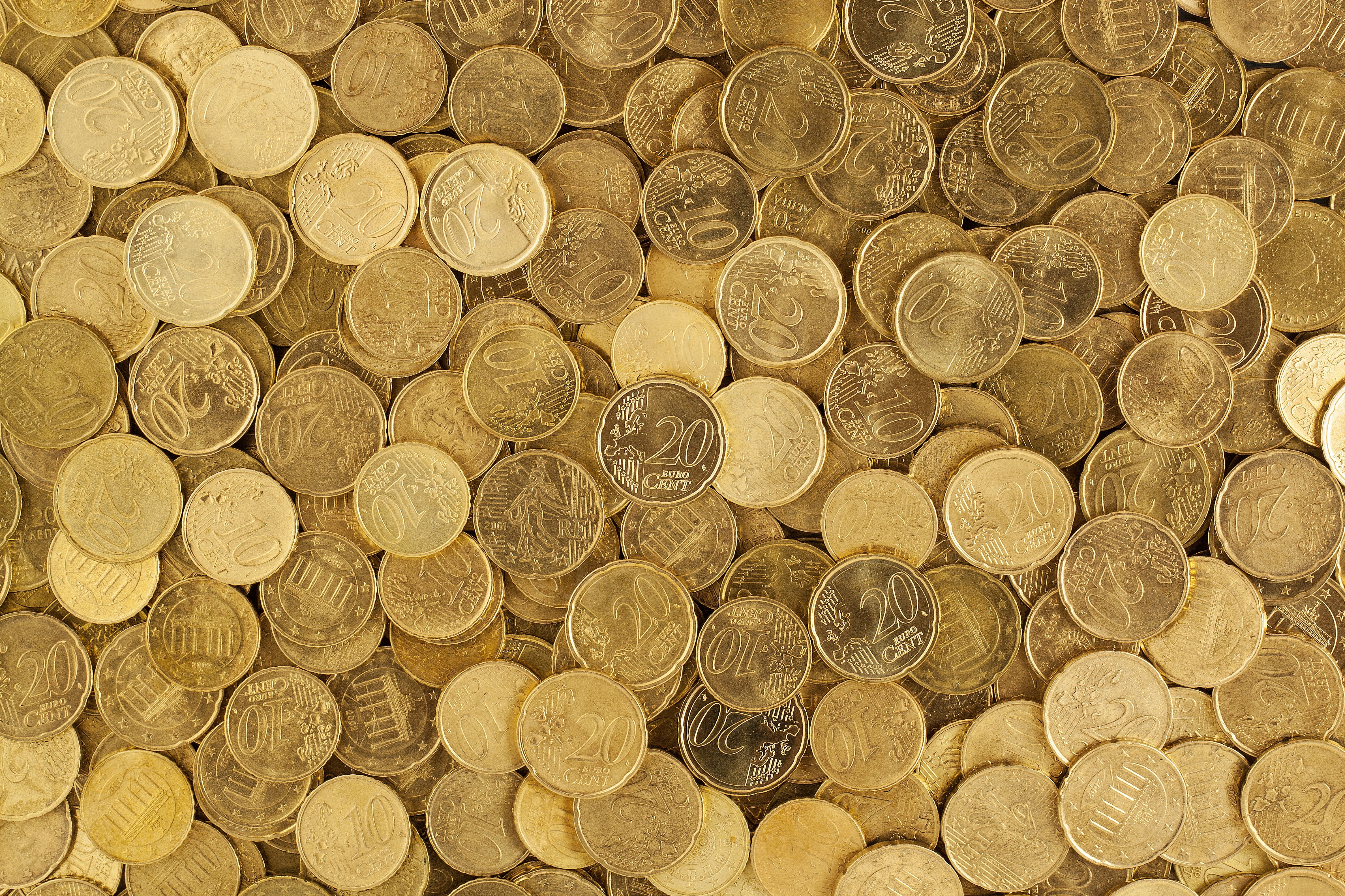 Pile of Gold Round Coins, Cash, Change, Coins, Currency, HQ Photo