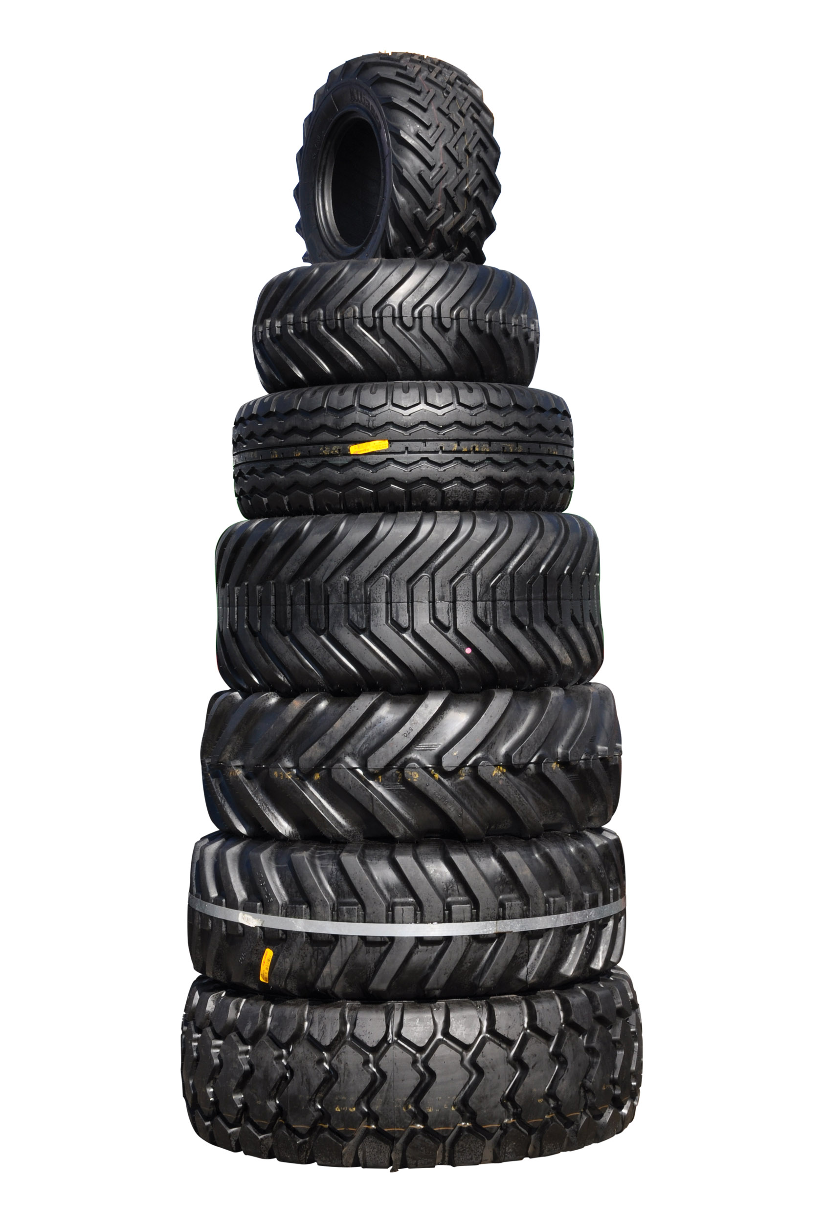 Pile of tractor tyres photo