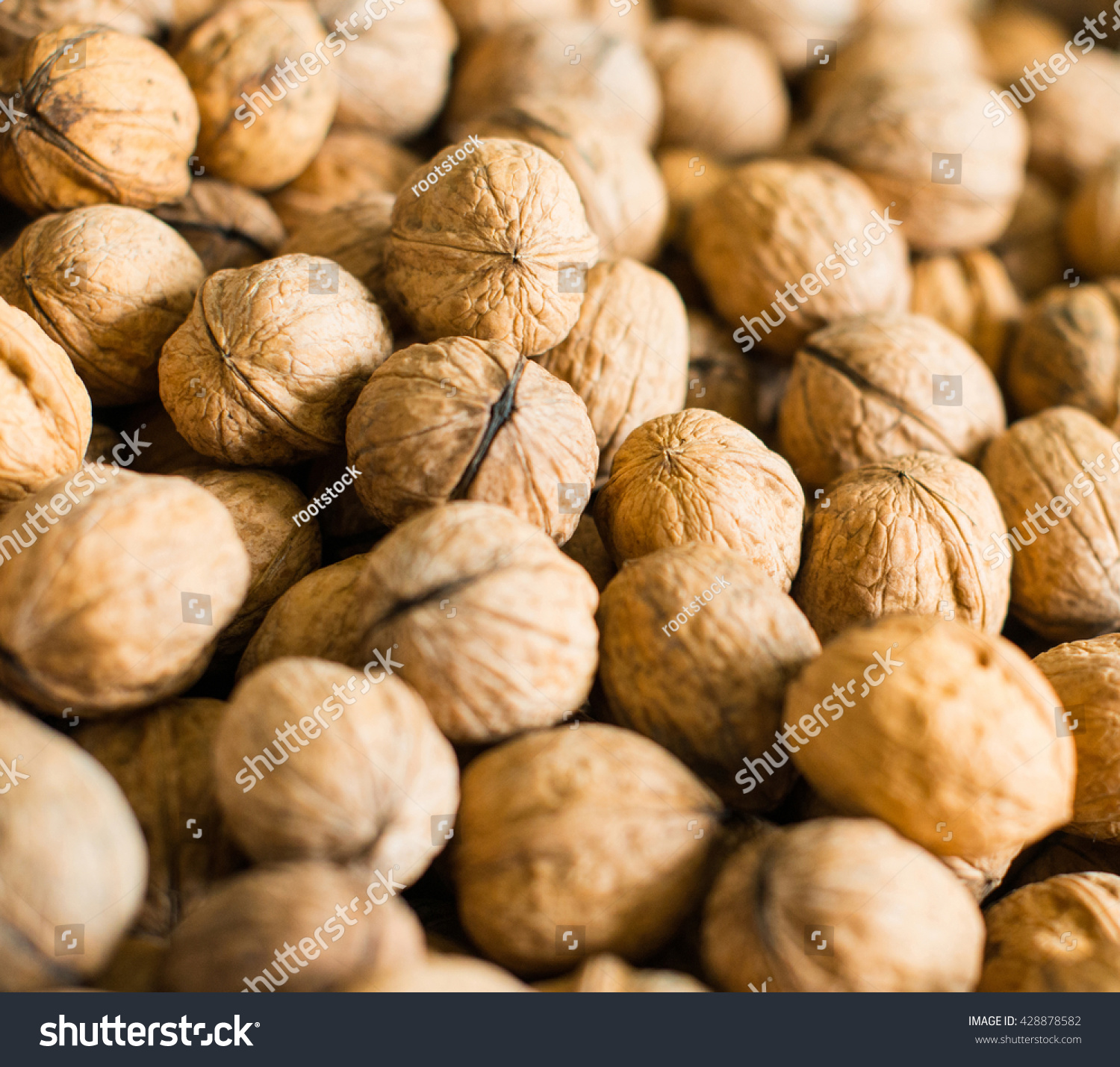 Pile Walnuts Shell Close Up Stock Photo 428878582 - Shutterstock