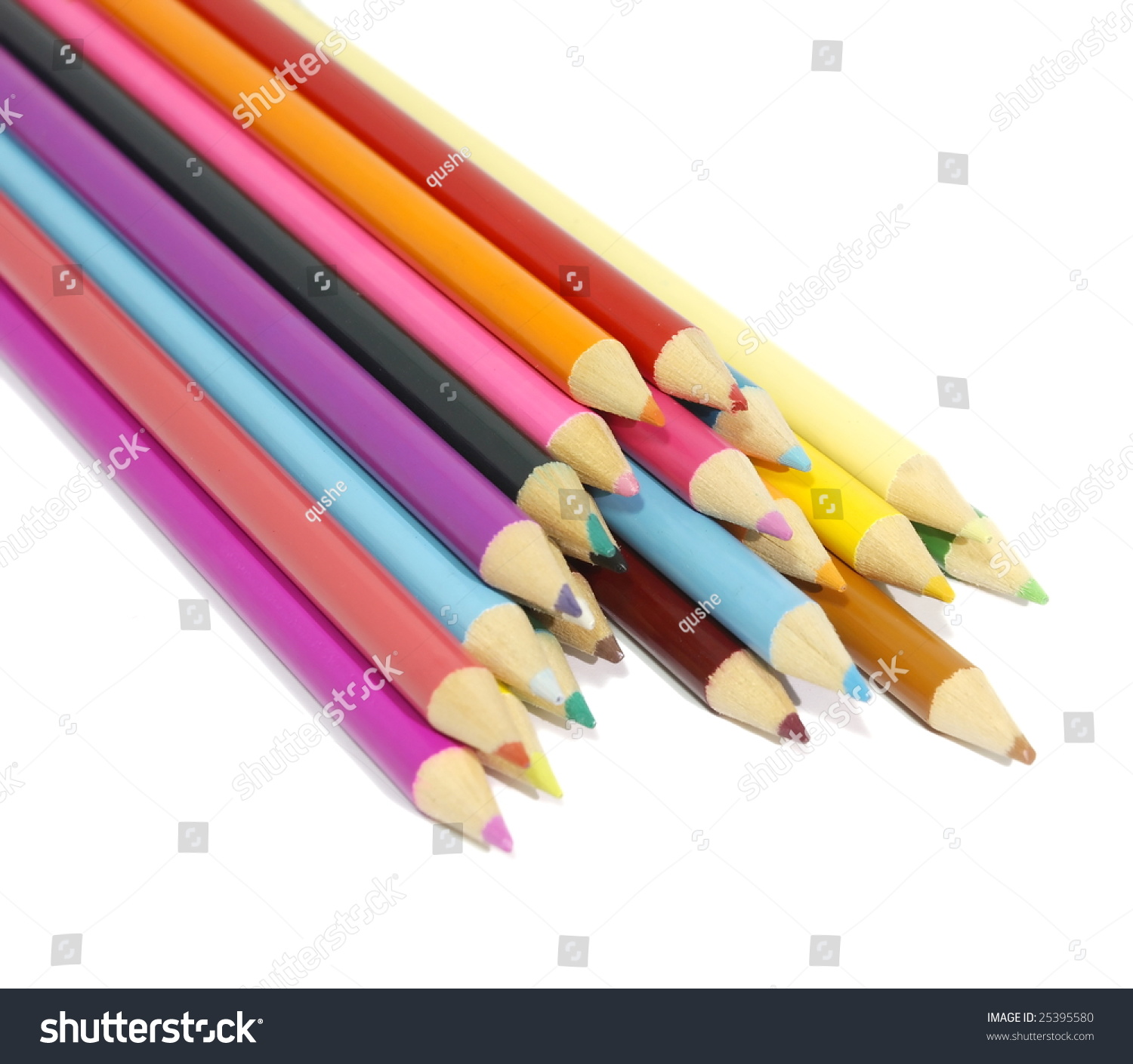 Pile Colored Pencil Stock Photo 25395580 - Shutterstock