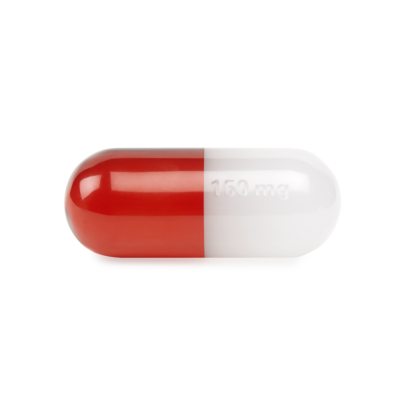 Small White and Red Acrylic Pill | Modern Decor | Jonathan Adler