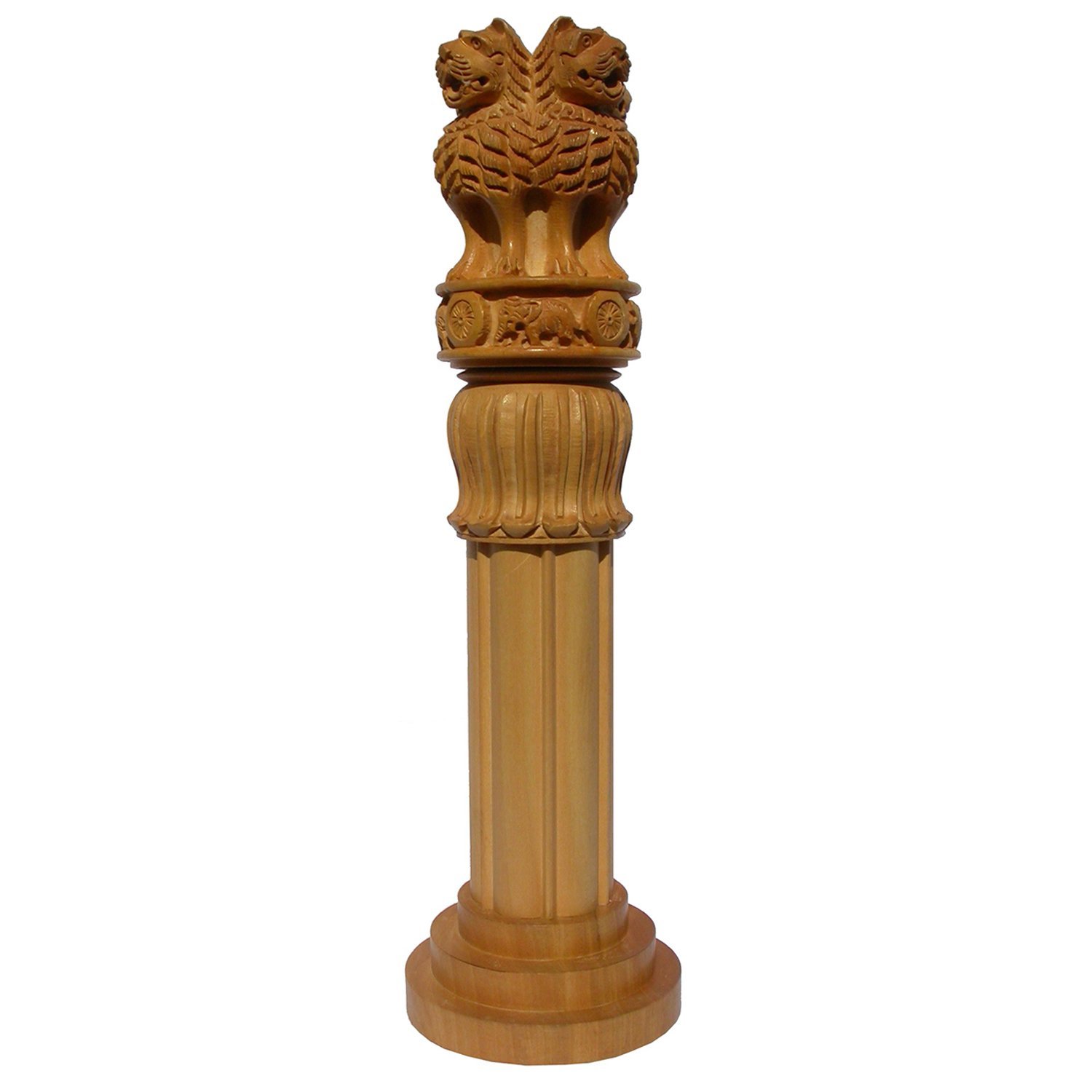 Buy Jindal Crafts Wooden Ashoka Pillar (20 x 5 x 5 cm) Online at Low ...
