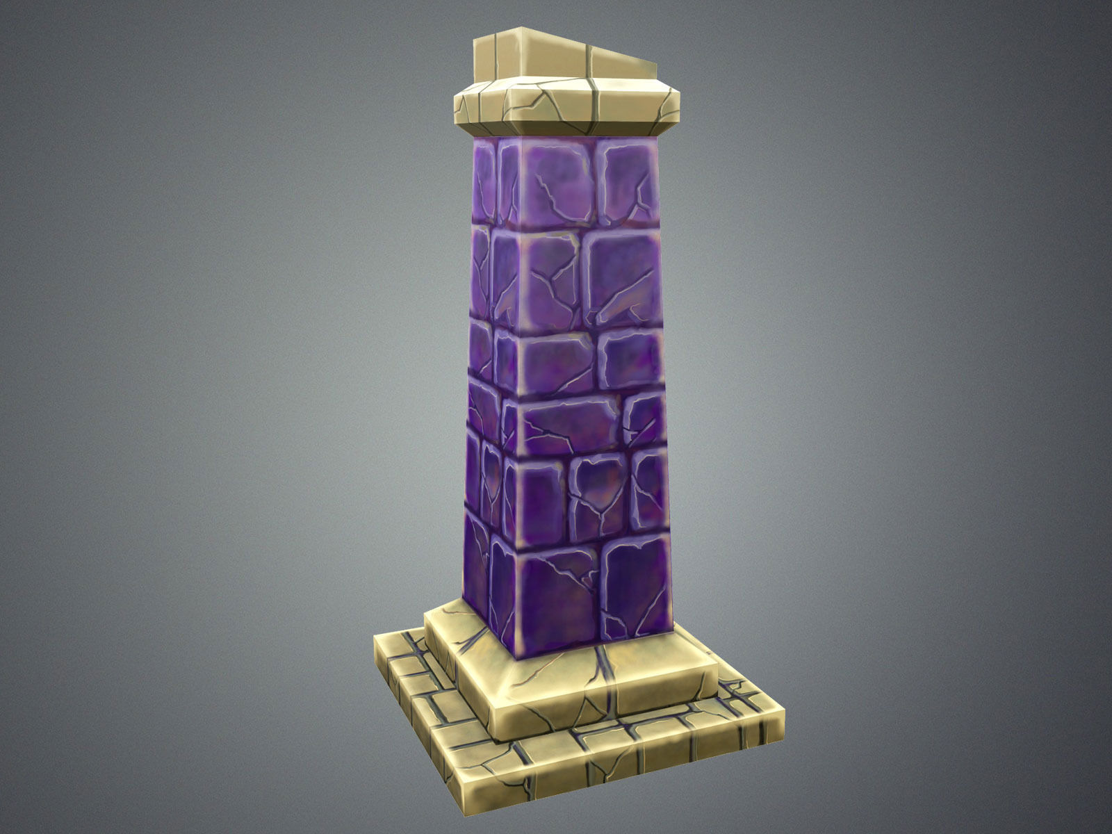 Low Poly Stylize Pillar 3D model | CGTrader