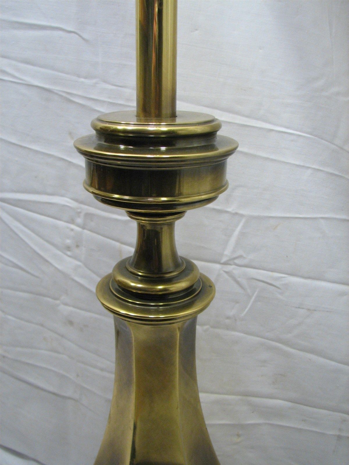 Stiffel 3-Way Brass Table Lamp Light Classic Ornate Colonial Pillar ...