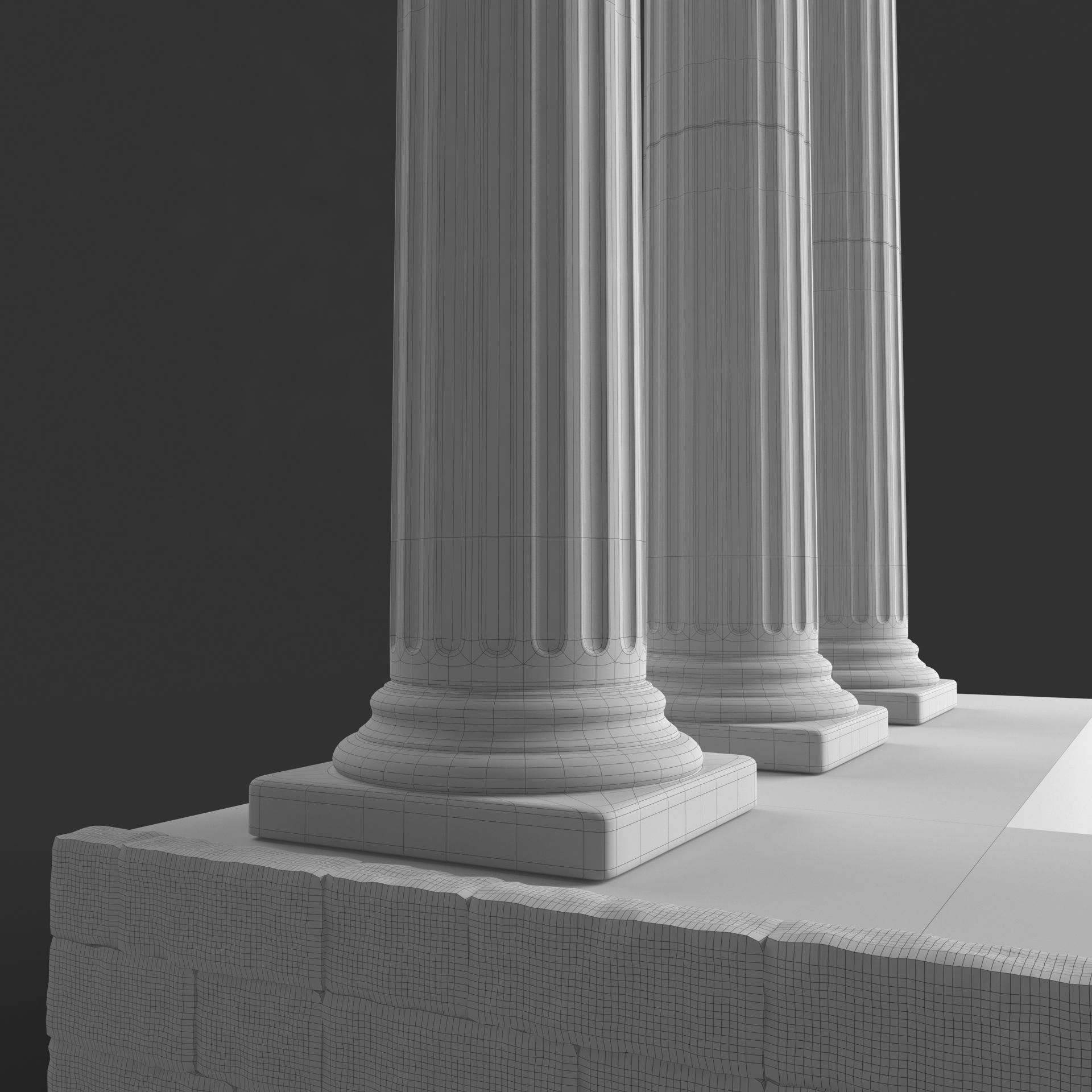 Damaged Pillars 3D | CGTrader