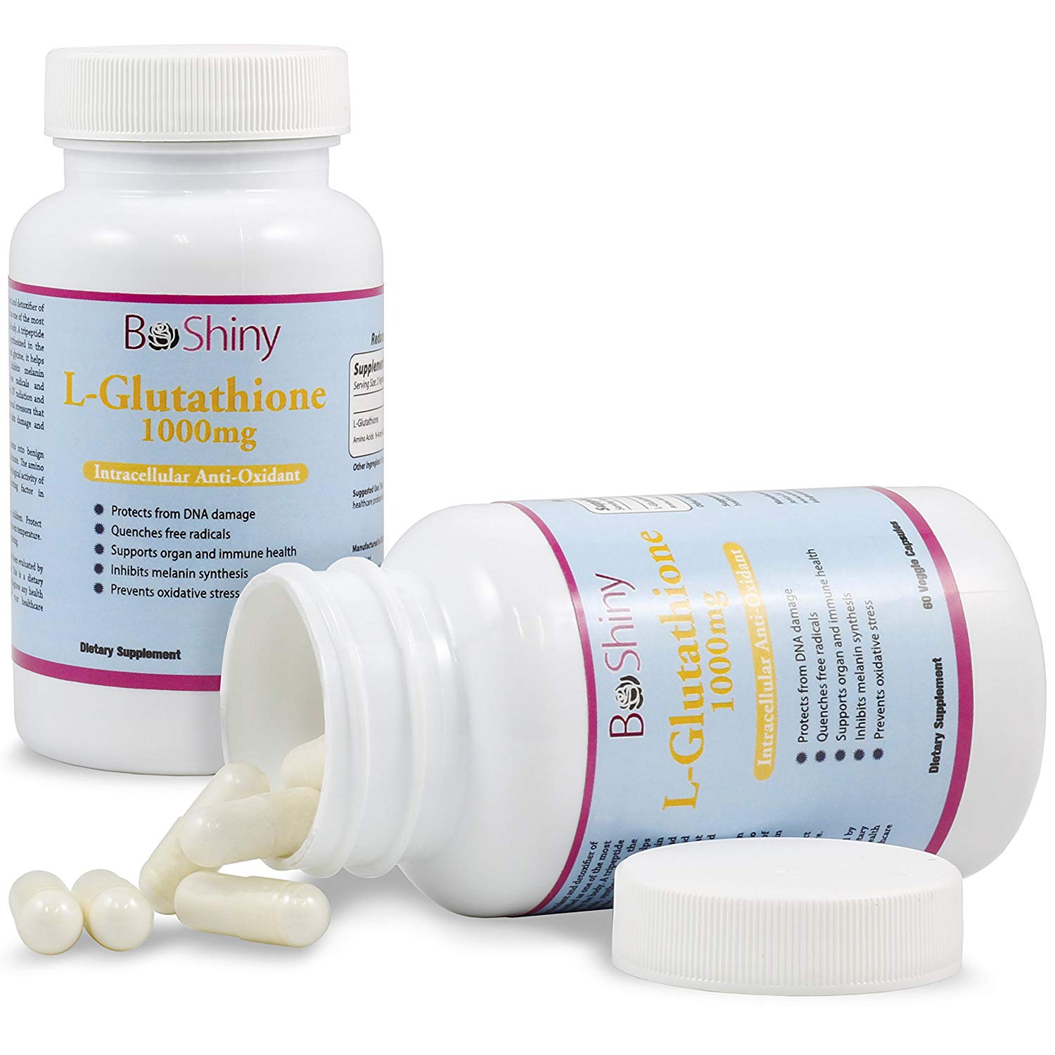 Amazon.com: BeShiny Glutathione Skin Whitening Pills 1000mg L ...