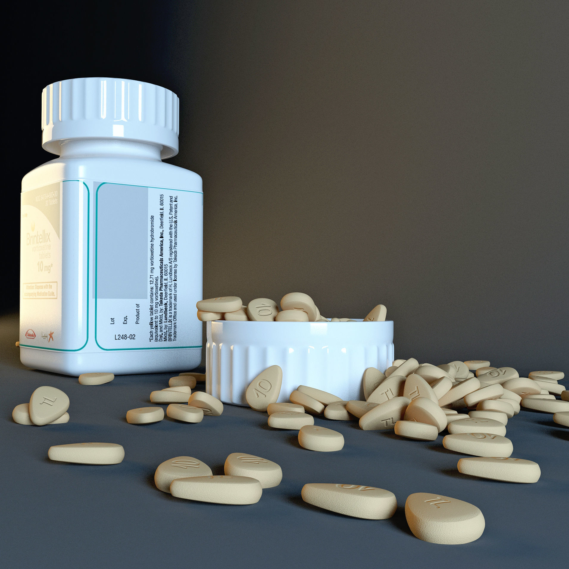 3D model Pill bottle with pills | CGTrader
