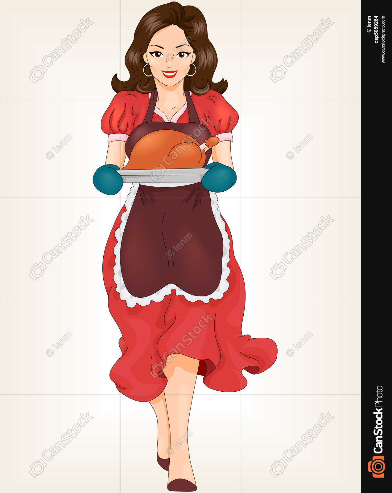 Pin up girl. Illustration of a curvy woman carrying a... drawing ...