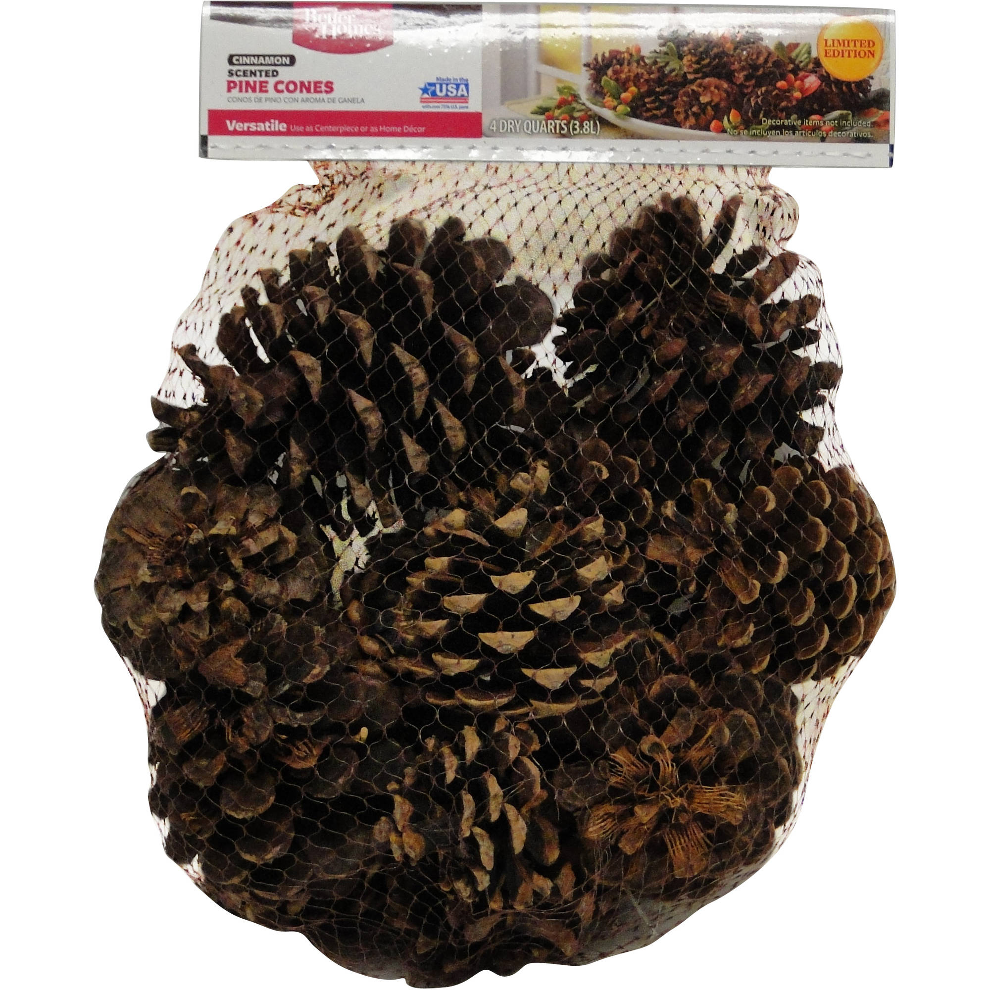 Better Homes and Gardens Large Cinnamon-Scented Pine Cones - Walmart.com