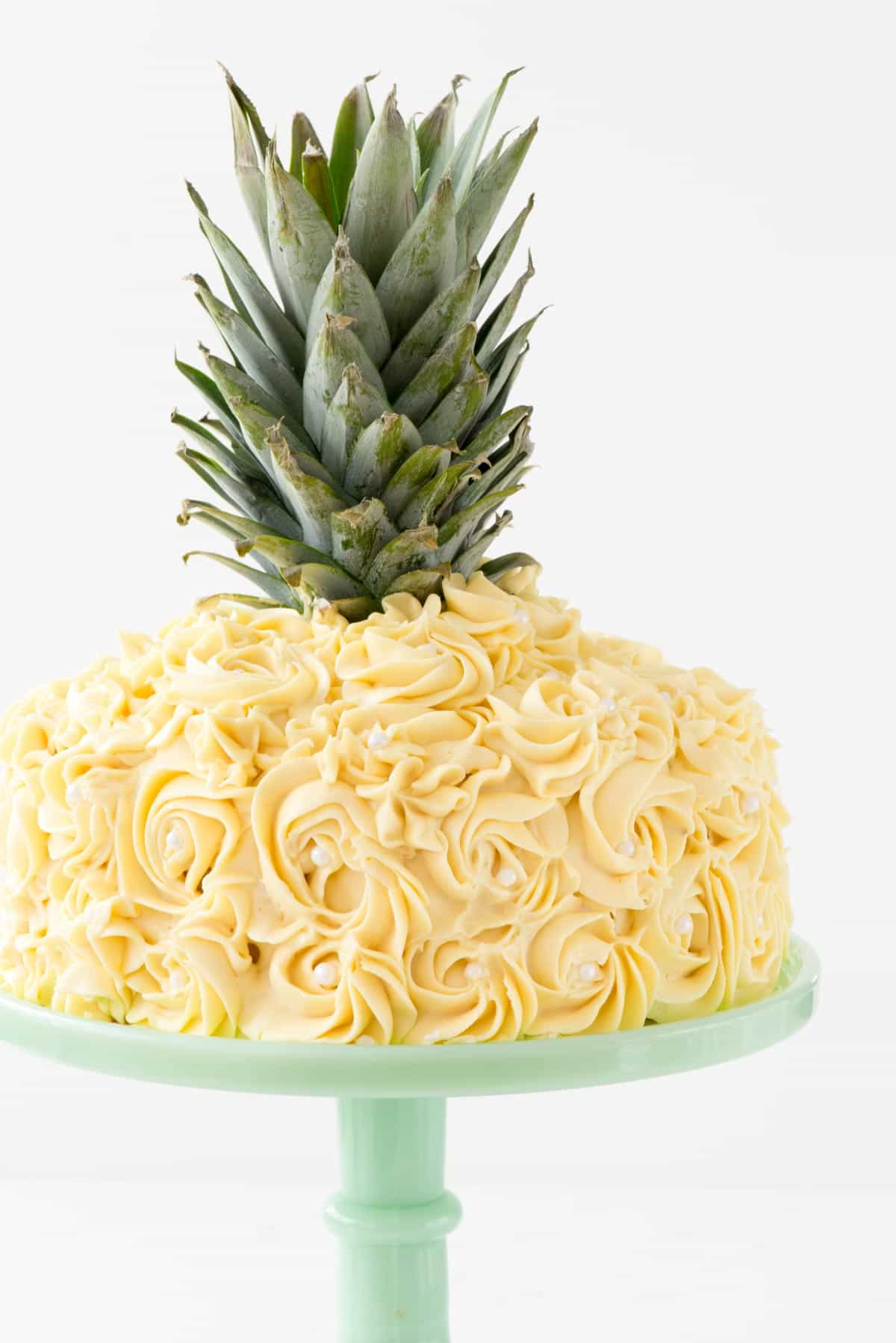 Pineapple Cake {Cake Decorating Tutorial} - Crazy for Crust
