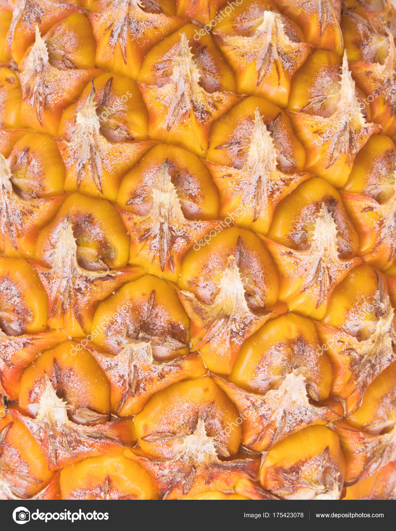 Texture of ripe raw pineapple macro closeup — Stock Photo ...