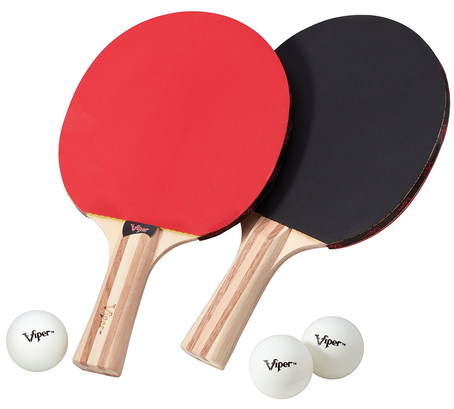 Amazon.com : Viper Table Tennis Accessory Set, 2 Rackets/Paddles and ...