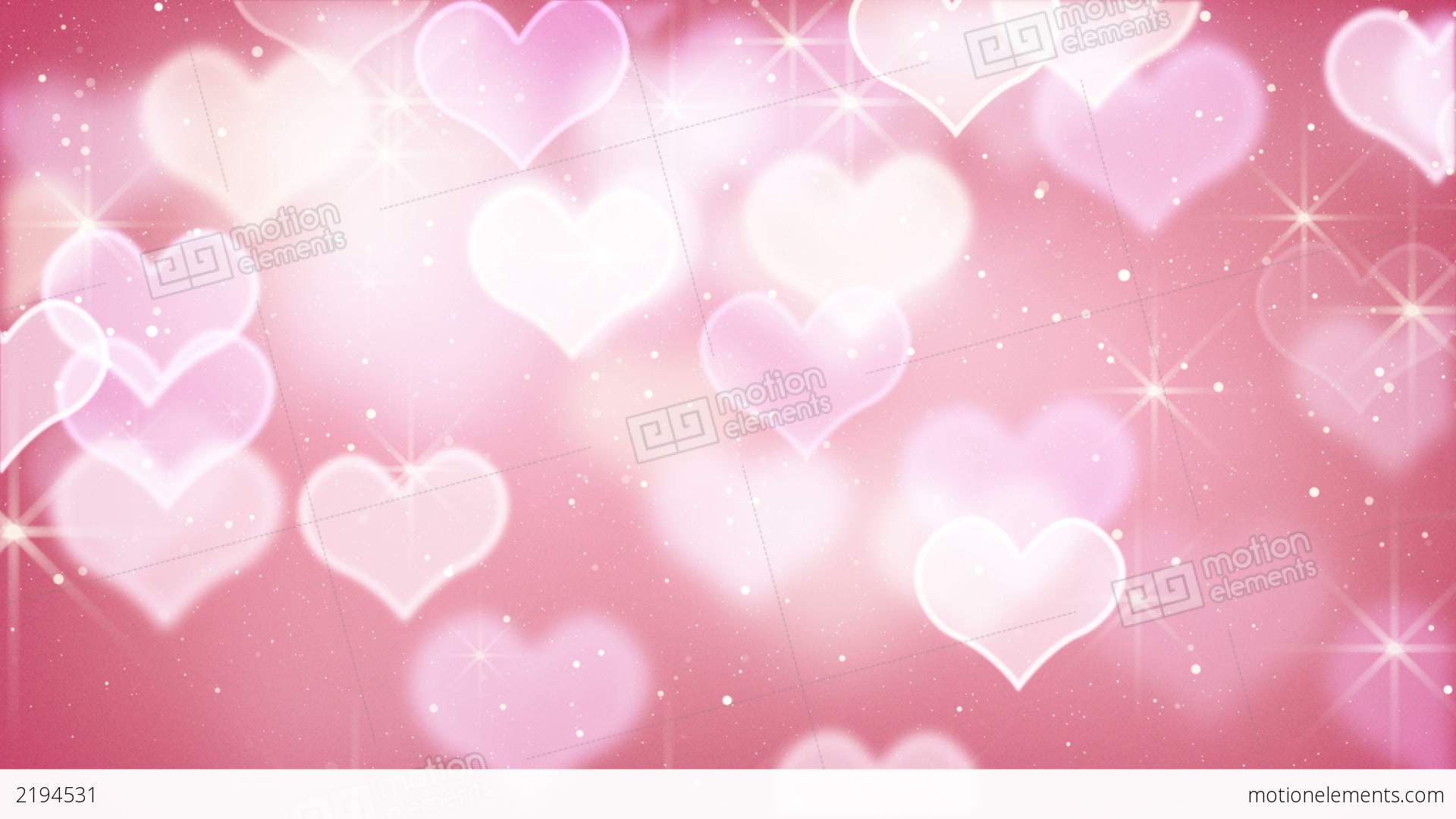 Pink Bokeh Hearts And Particles Loop Stock Animation | 2194531