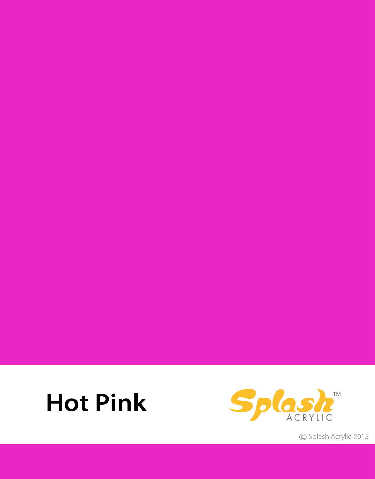 Hot Pink Acrylic Colour Sample | Splash Acrylic