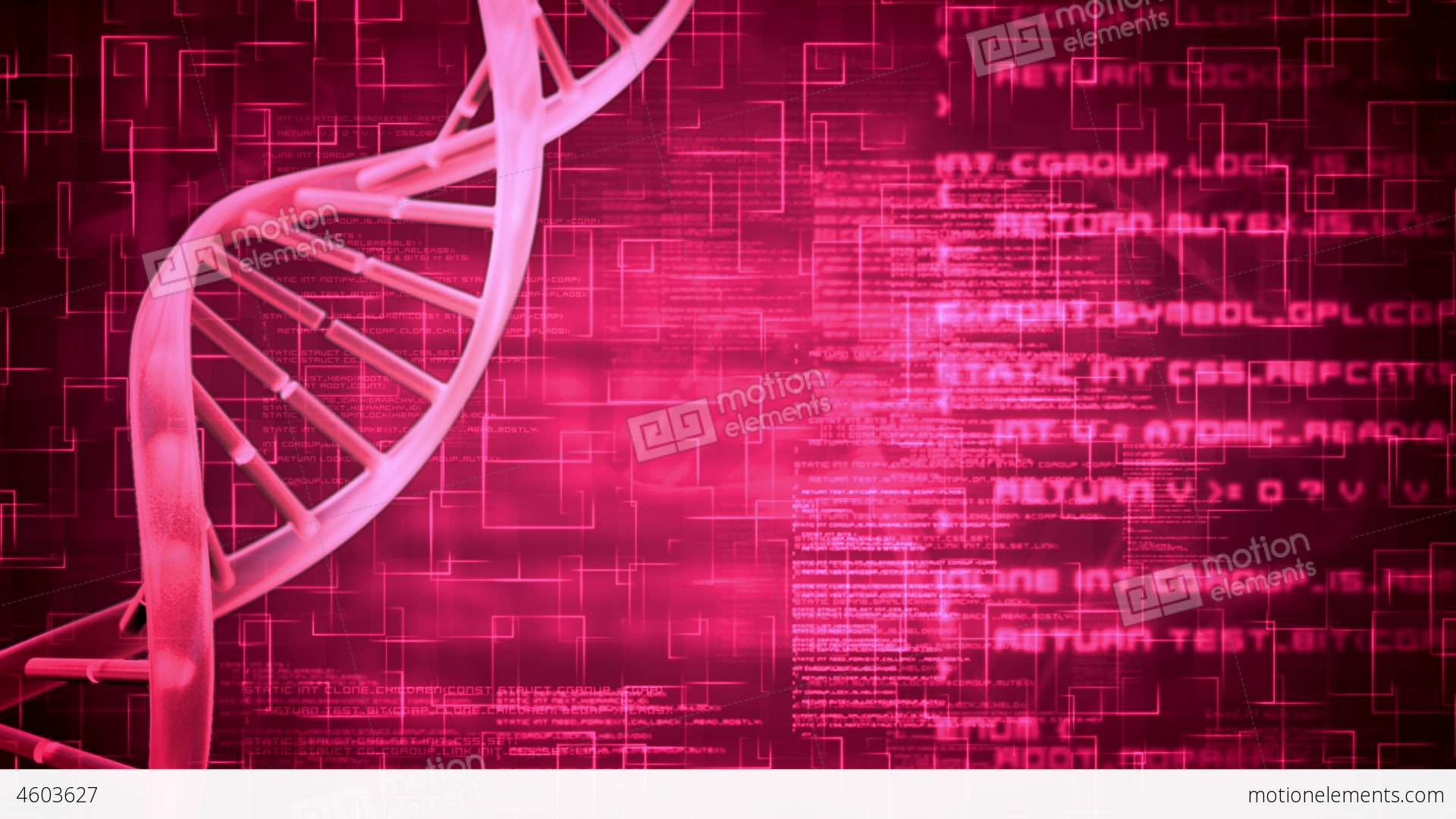 Purple DNA Helix With Flying Text Stock Animation | 4603627