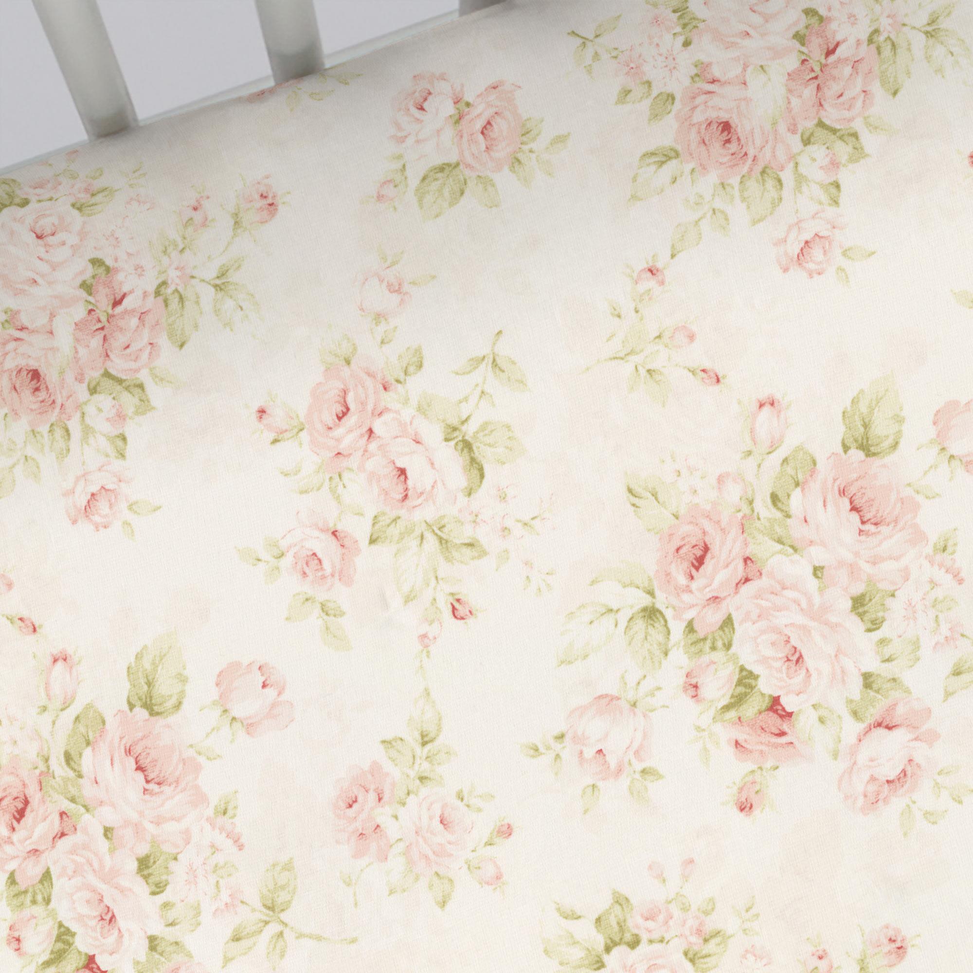 Pink Floral Crib Sheet | Carousel Designs