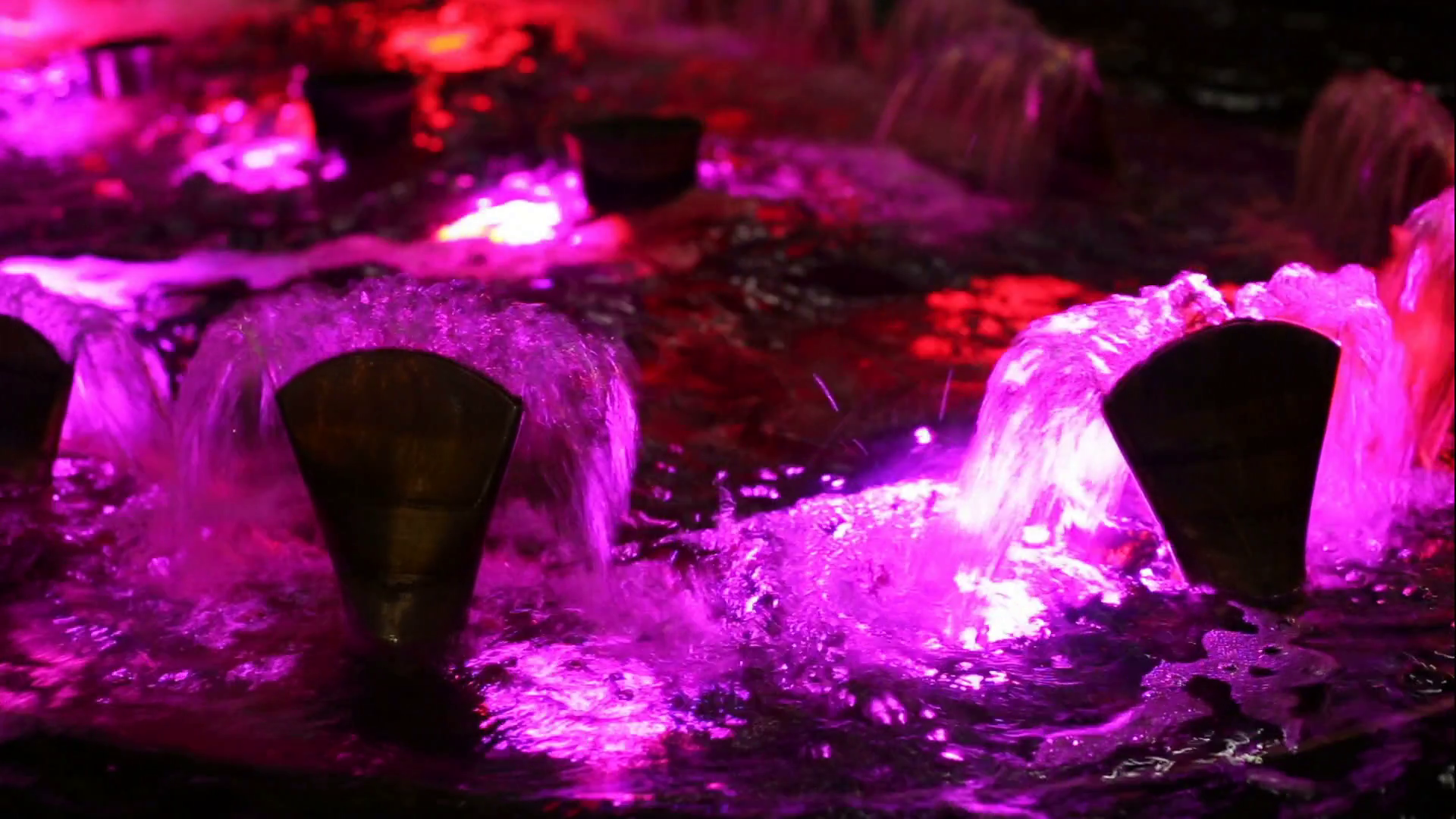Beautiful water fountain flowing at night Stock Video Footage ...