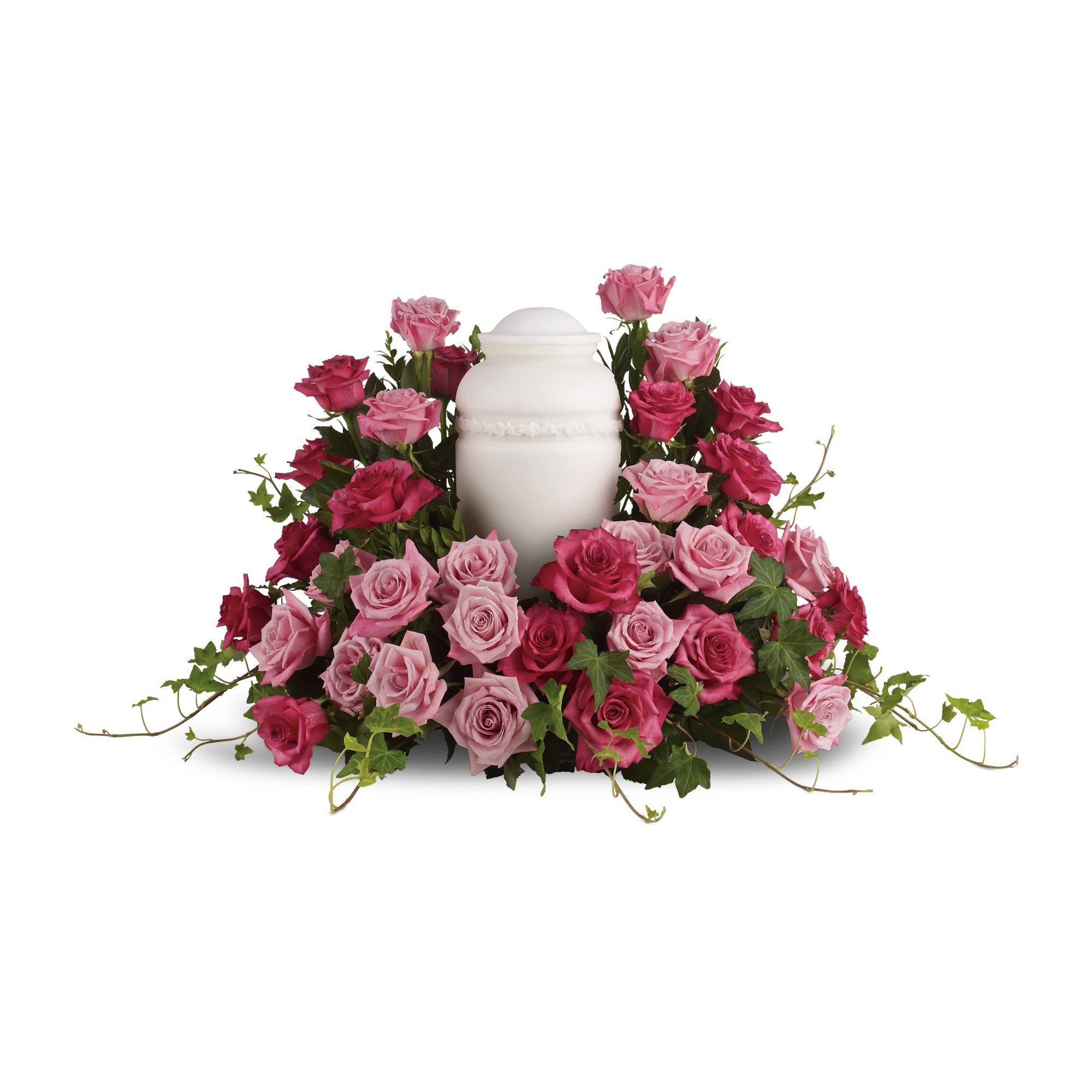 Bed of Pink Roses by Teleflora T253-2A in Glenside, PA | Penny's Flowers
