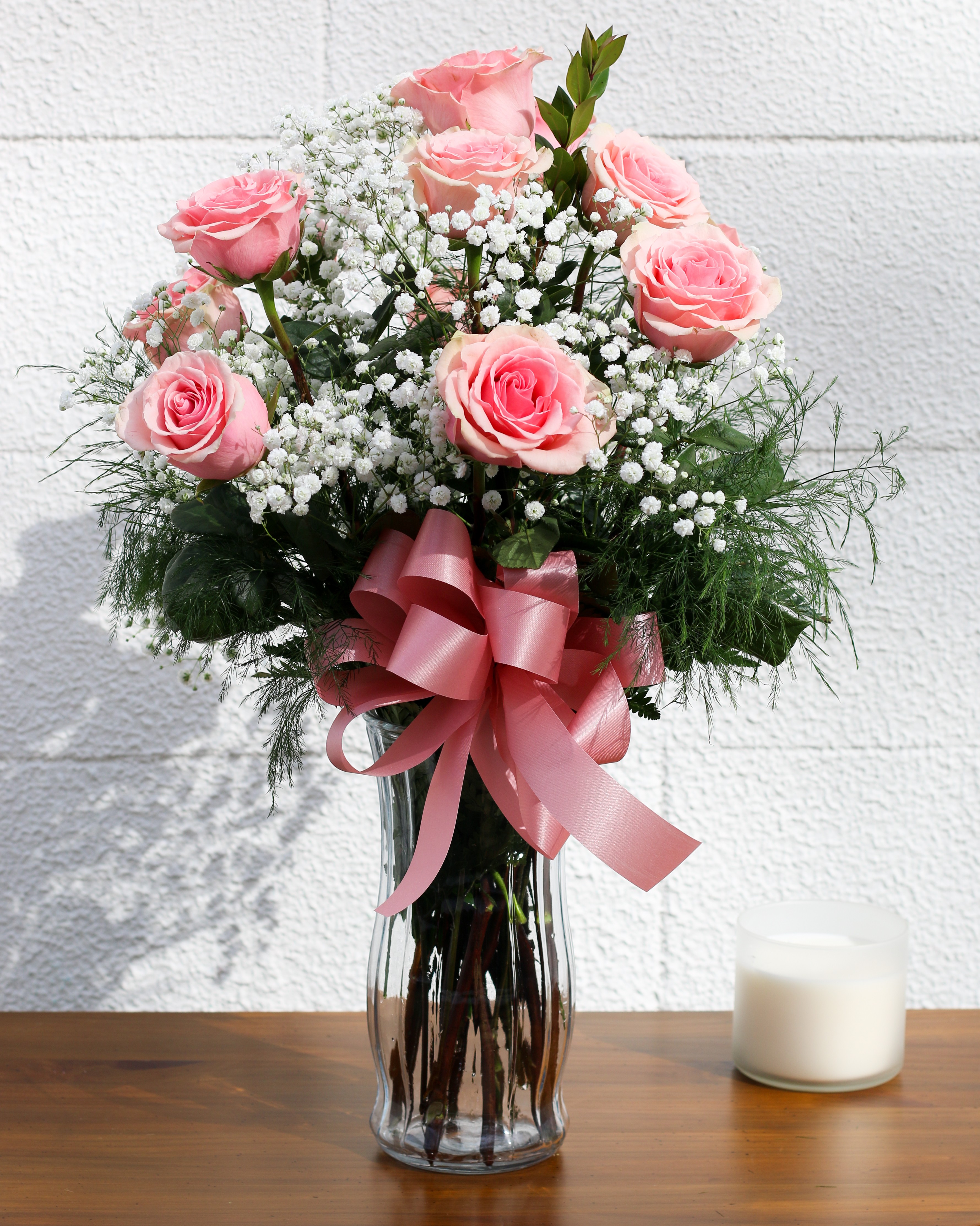 Dozen Pink Roses FG103P in Bensalem, PA | Flower Girl Florist