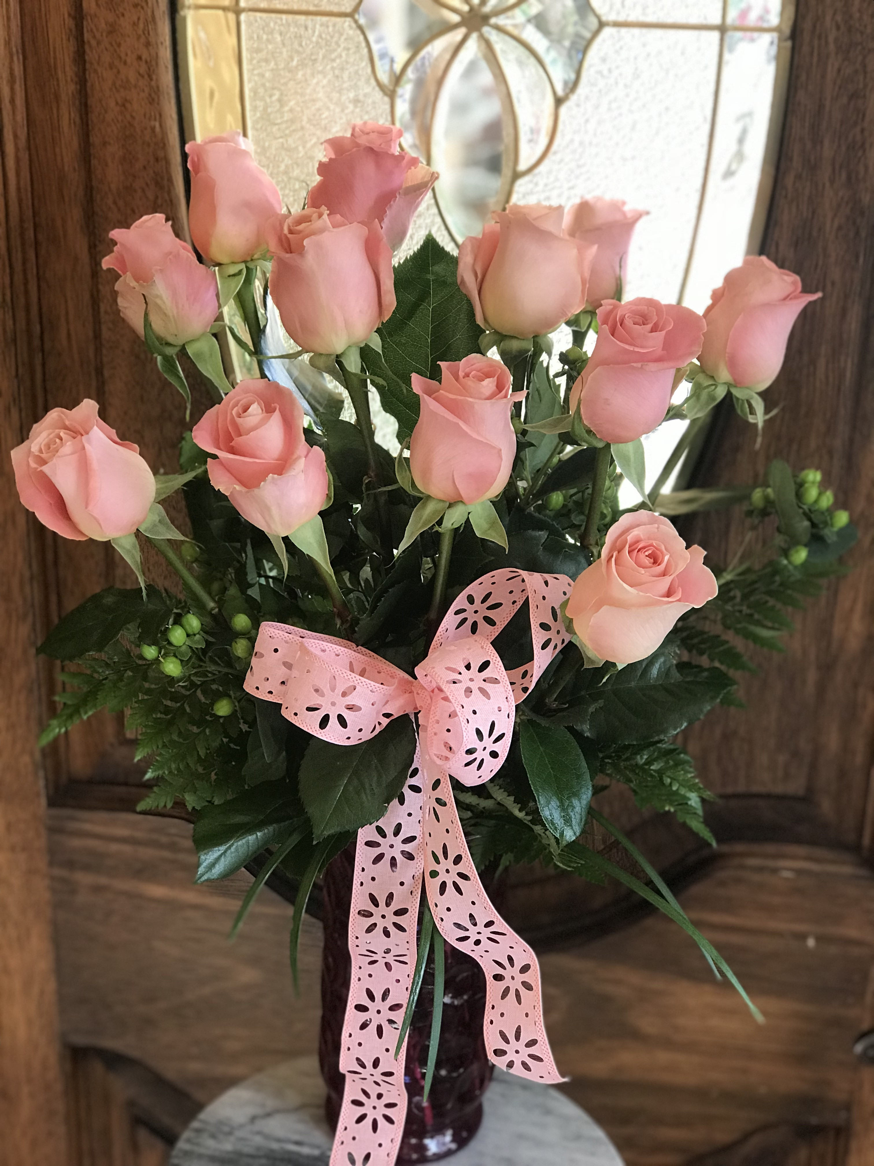 Dozen Pink Roses in Cooper City, FL | De La Flor Florist & Gardens