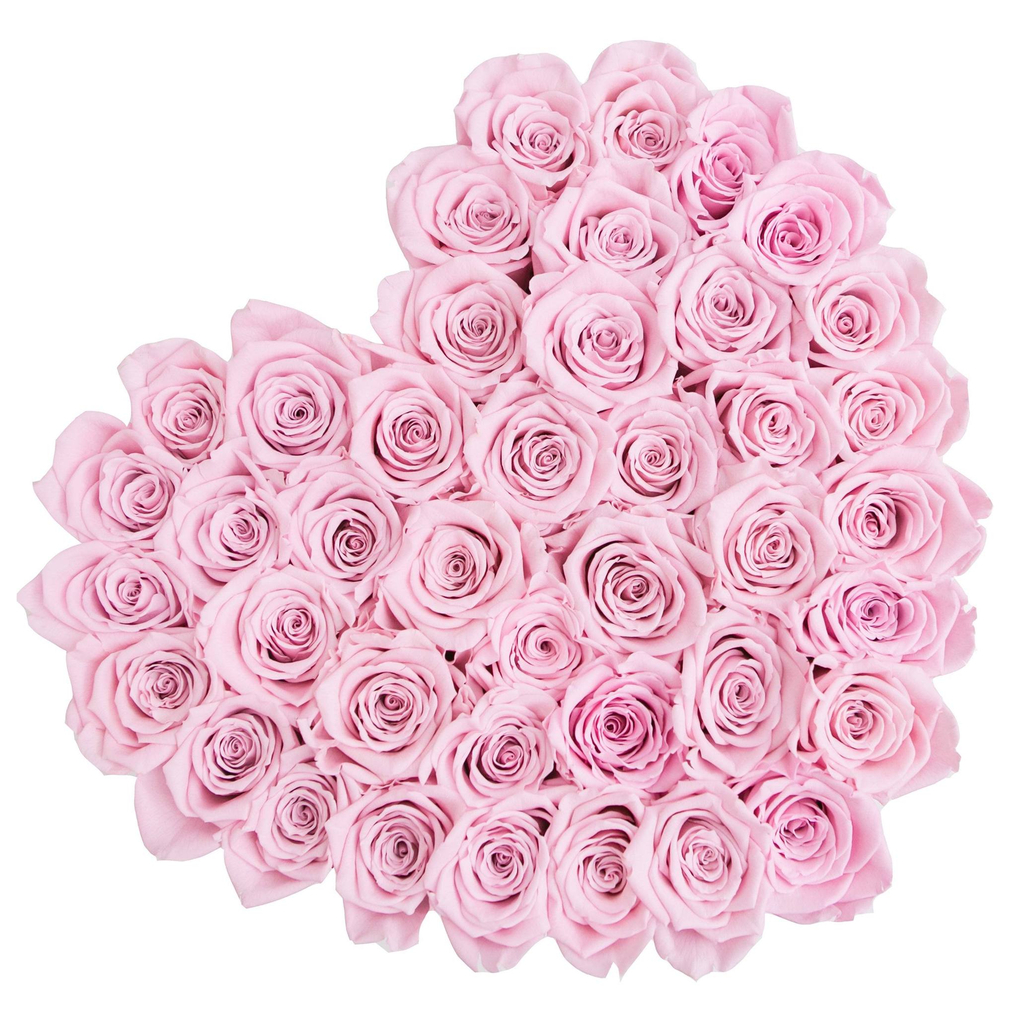LOVE box - hot-pink - light-pink ETERNITY roses
