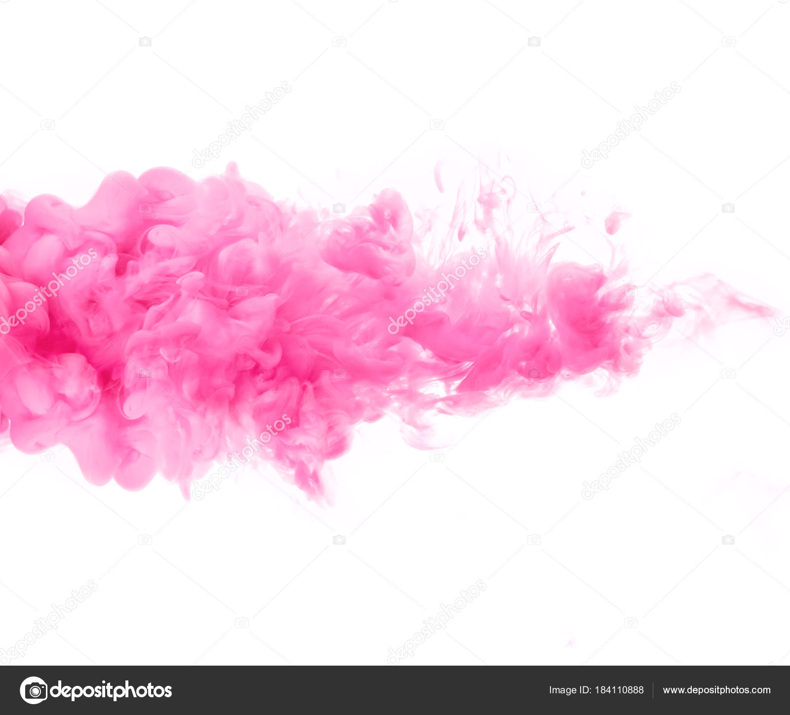 Pink smoke cloud isolated on white background — Stock Photo ...