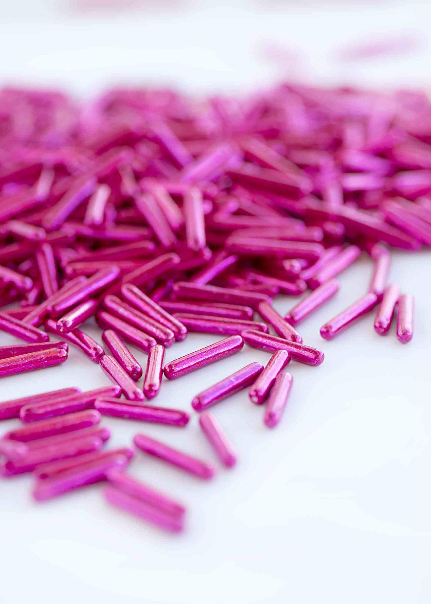 Metallic Sprinkles, Pink, Edible Dragees | Sweetapolita
