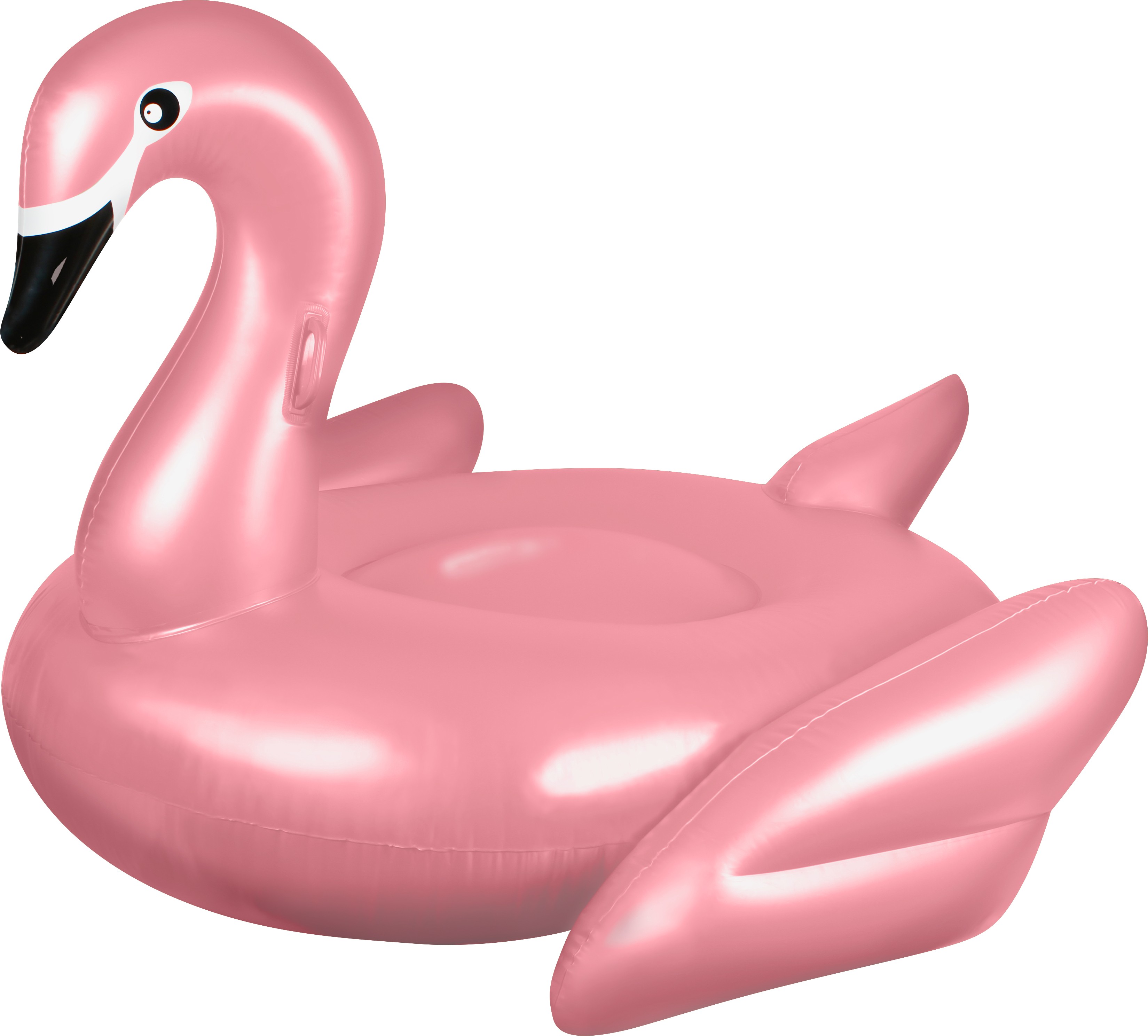 Airtime Inflatable Pool Float Giant Swan Lounge Toy Summer Metallic Pink