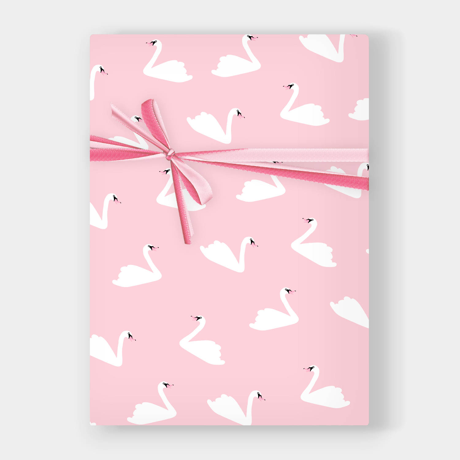 Swan Wrapping Paper Digital Gift Wrap Pink swan Wrapping