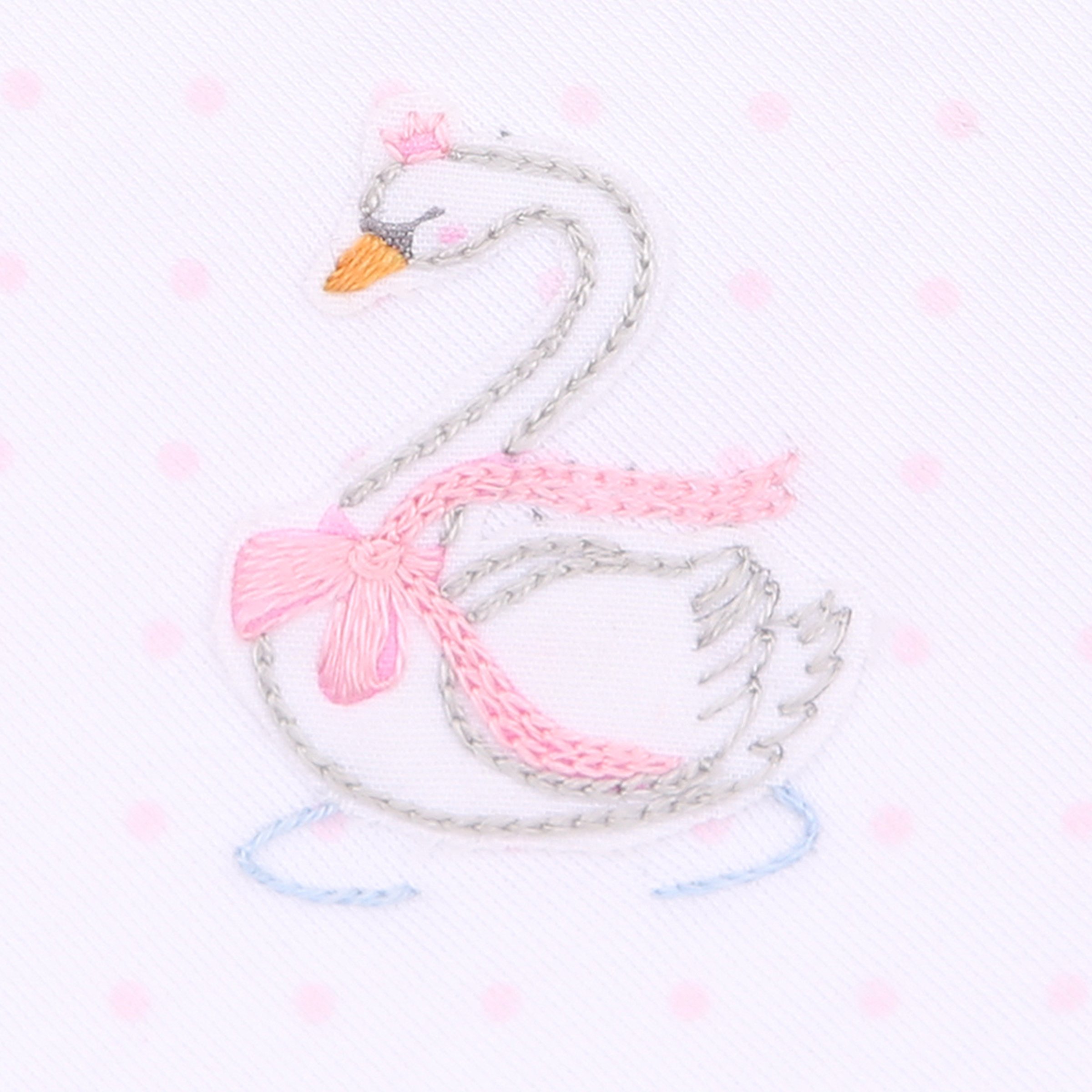 Swan Princess Pink Embroidered Bubble – Magnolia Baby