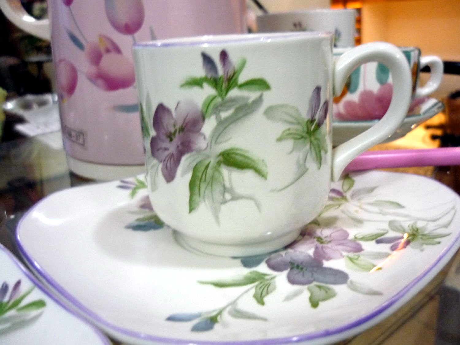 Pink Tea, Coffee, Cup, Drink, Floral, HQ Photo
