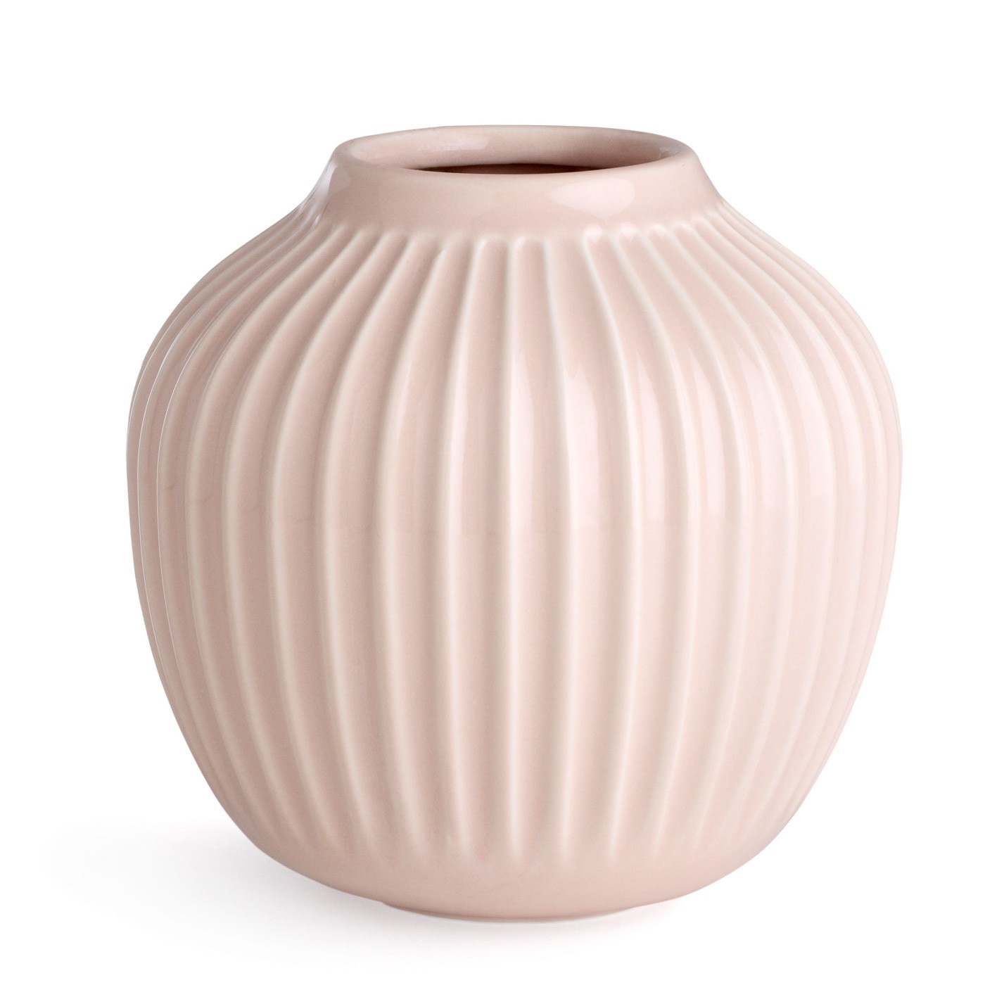 Kahler Hammershoi Ridged Vase Small Pink | HEAL'S