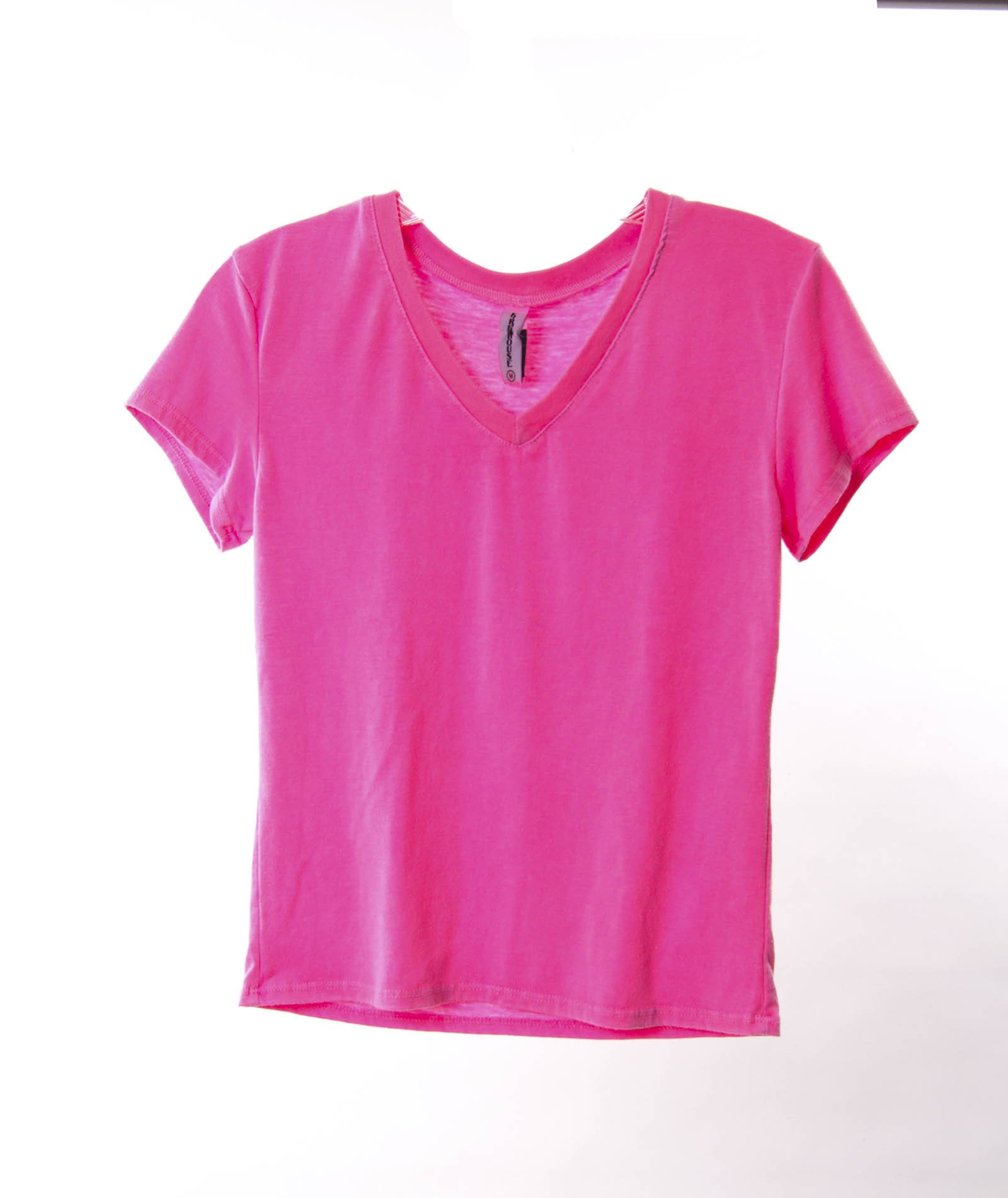 Fire House | Girls Neon Pink V-Neck Tee | Frankie's on the Park