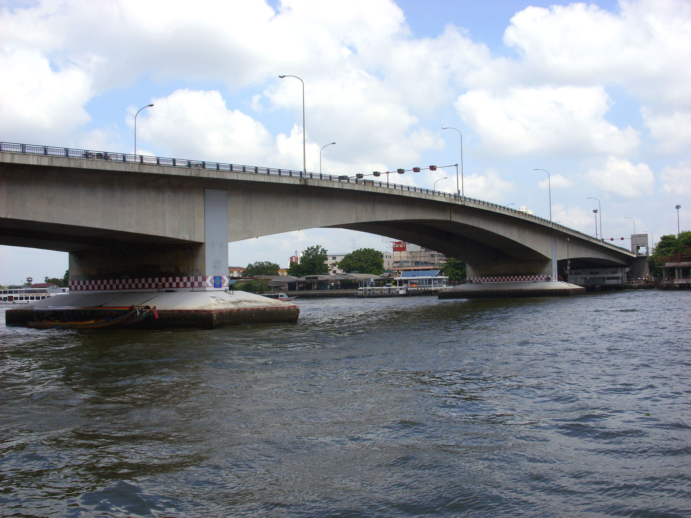 Pinklao bridge and chao phraya river, bangkok photo