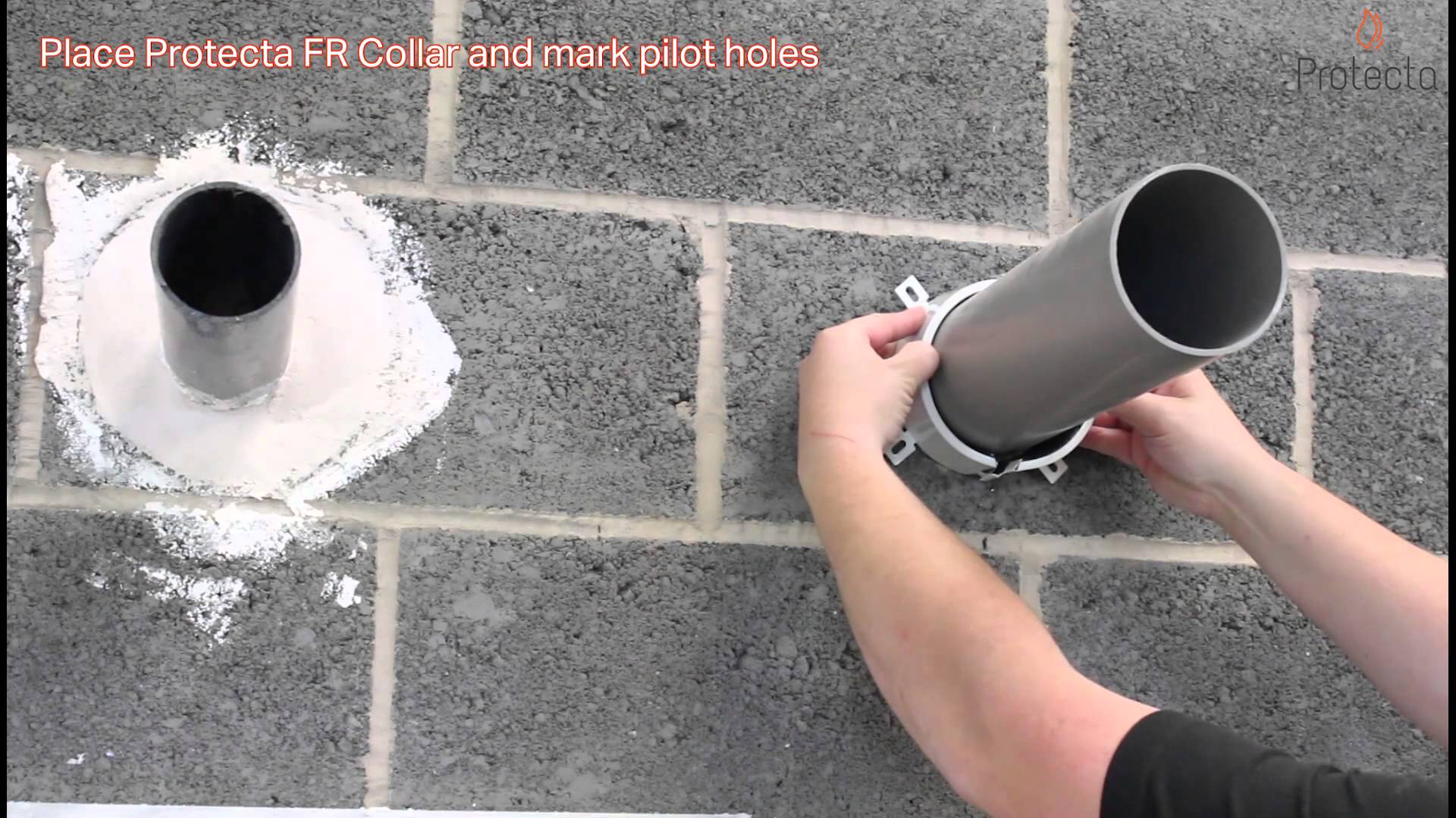 Protecta FR Collar - Fire stopping for plastic pipe in rigid wall ...
