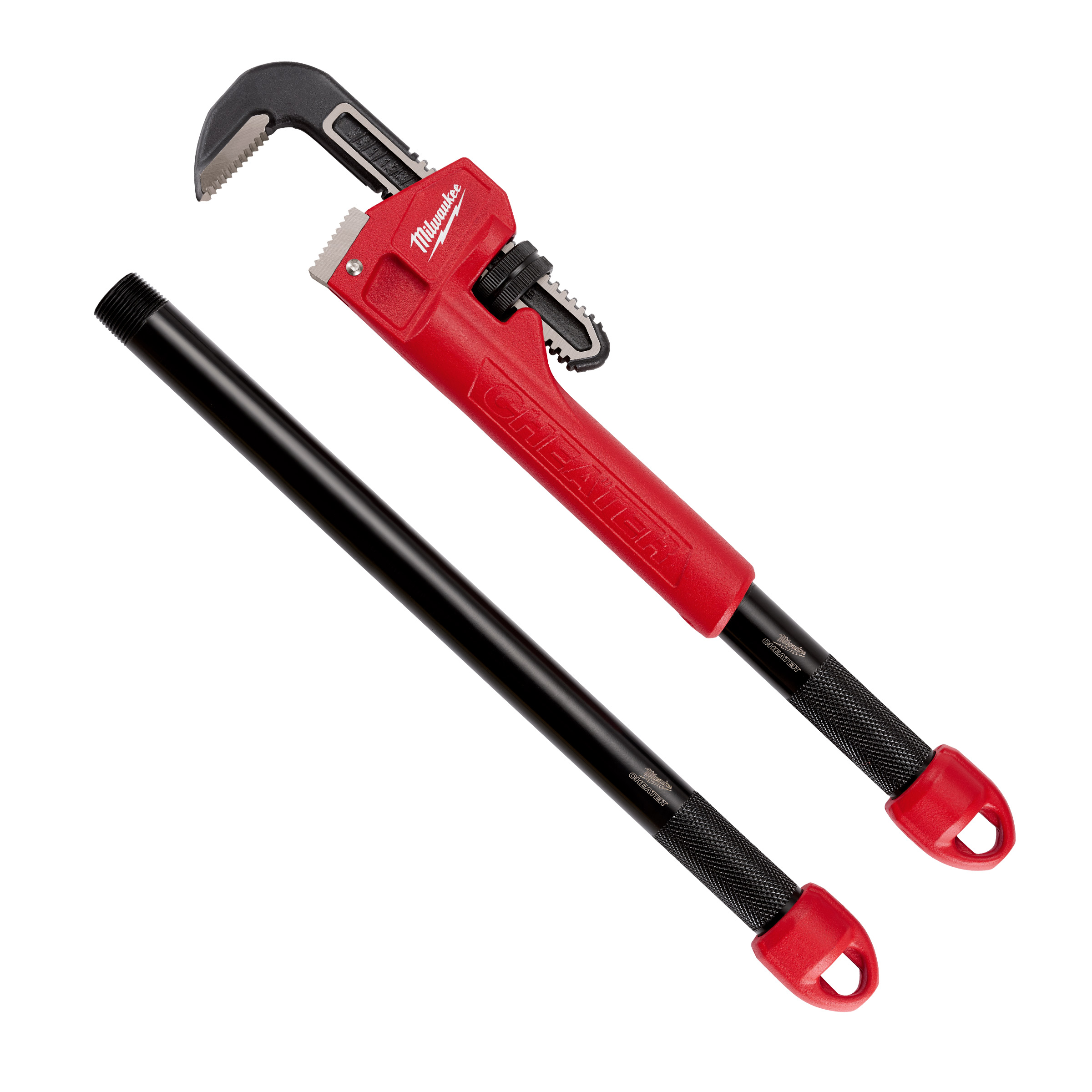Milwaukee 48227314 Cheater Adaptable Pipe Wrench - 3 Length Design