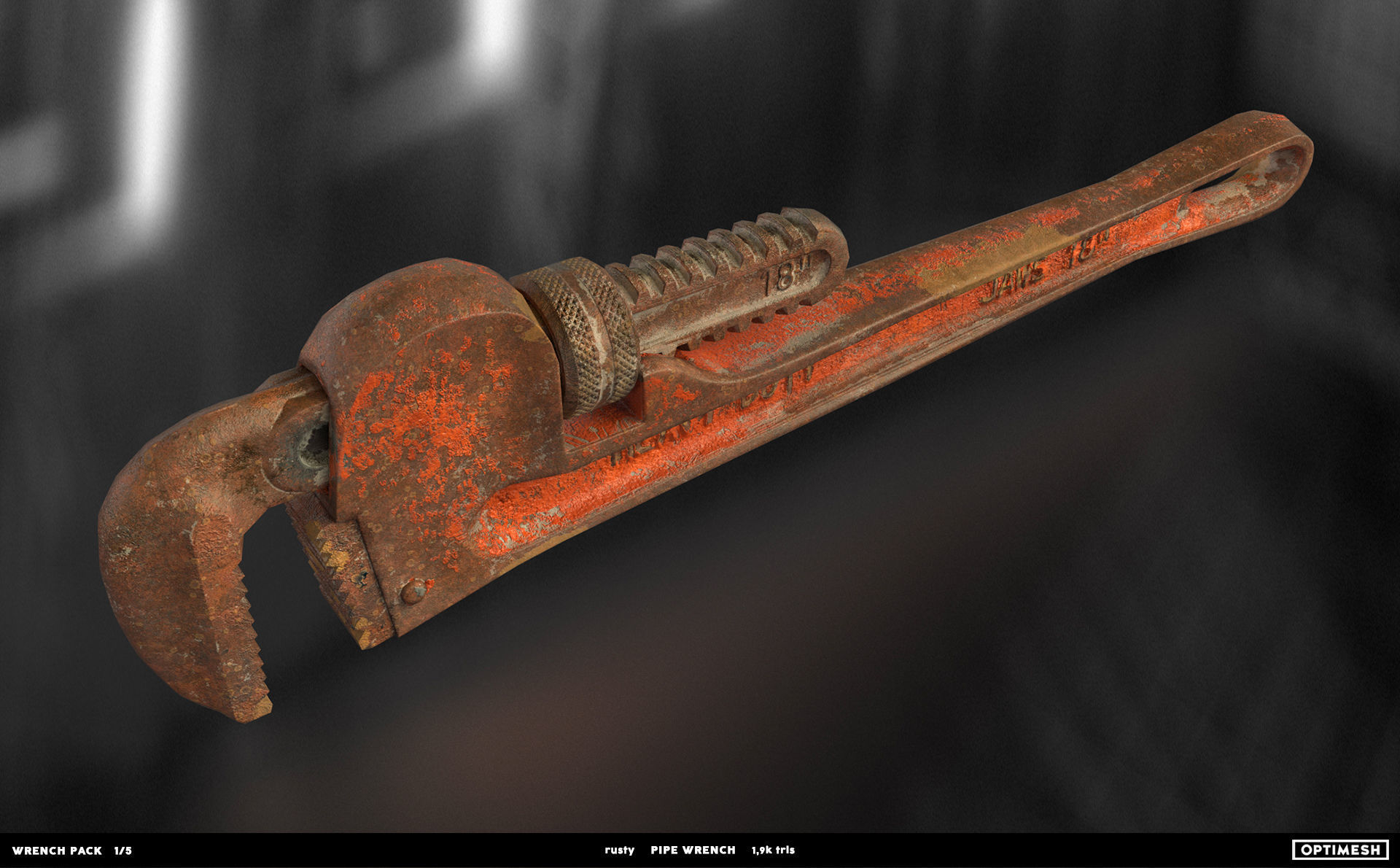 realtime Pipe wrench - 3D PBR model | CGTrader