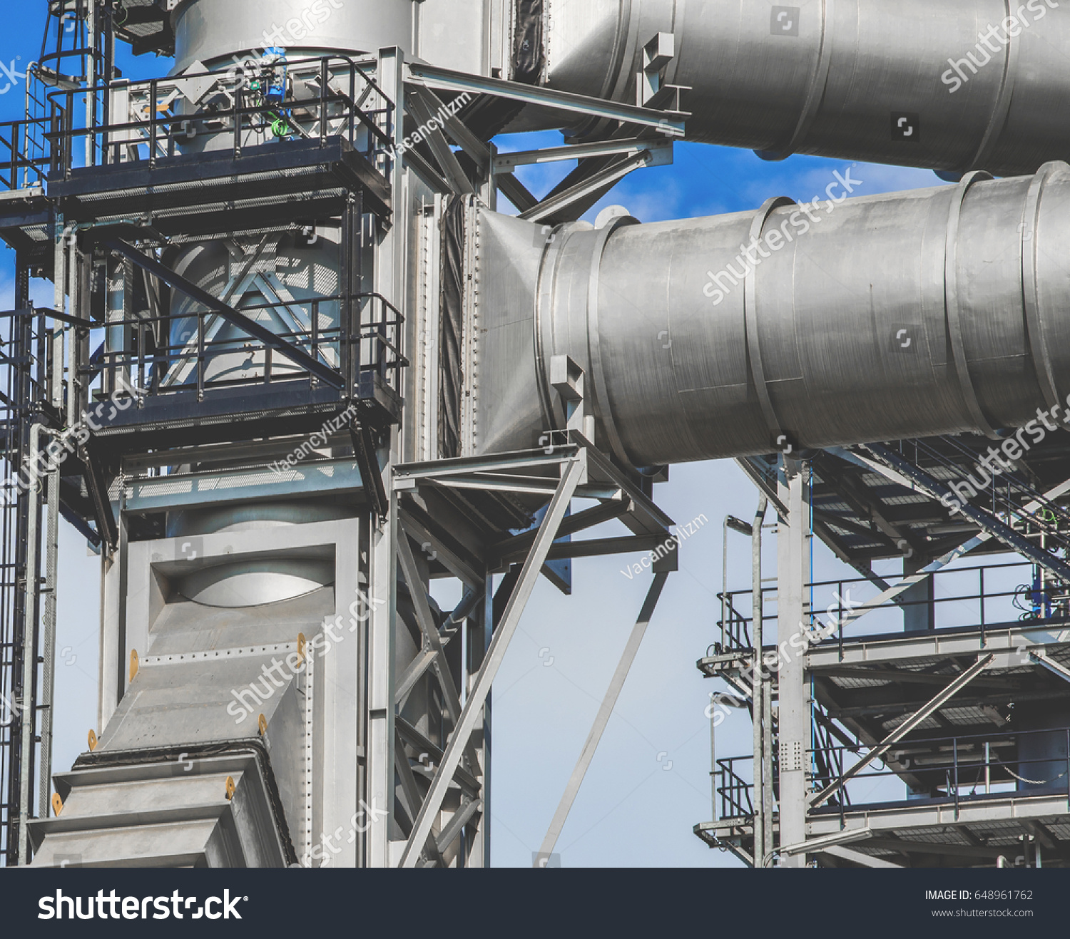 Industrial Zonethe Equipment Oil Refiningcloseup Industrial Stock ...