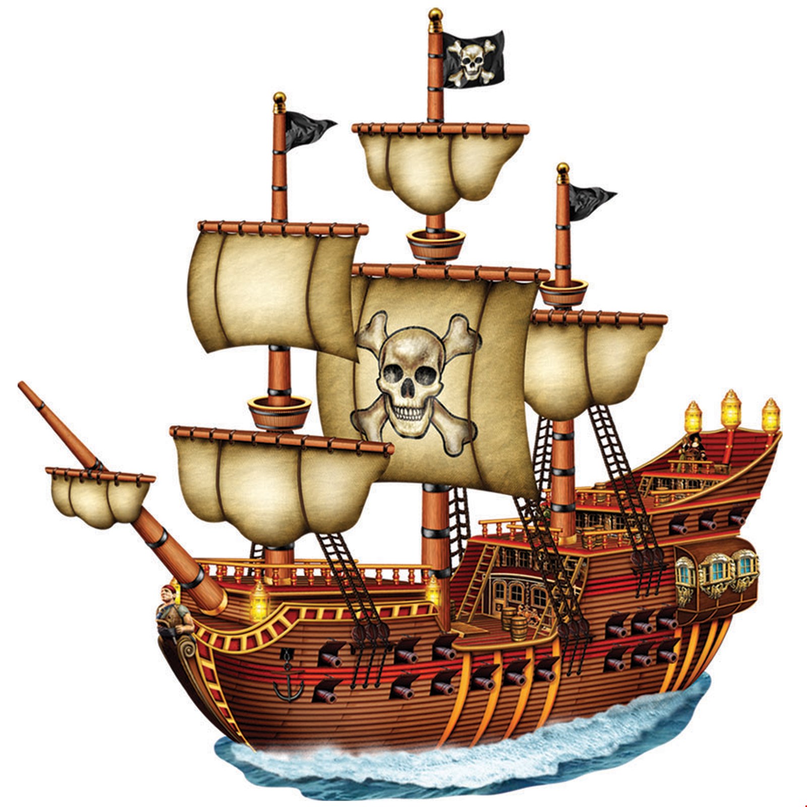 Jointed Pirate Ship Cutout | BirthdayExpress.com