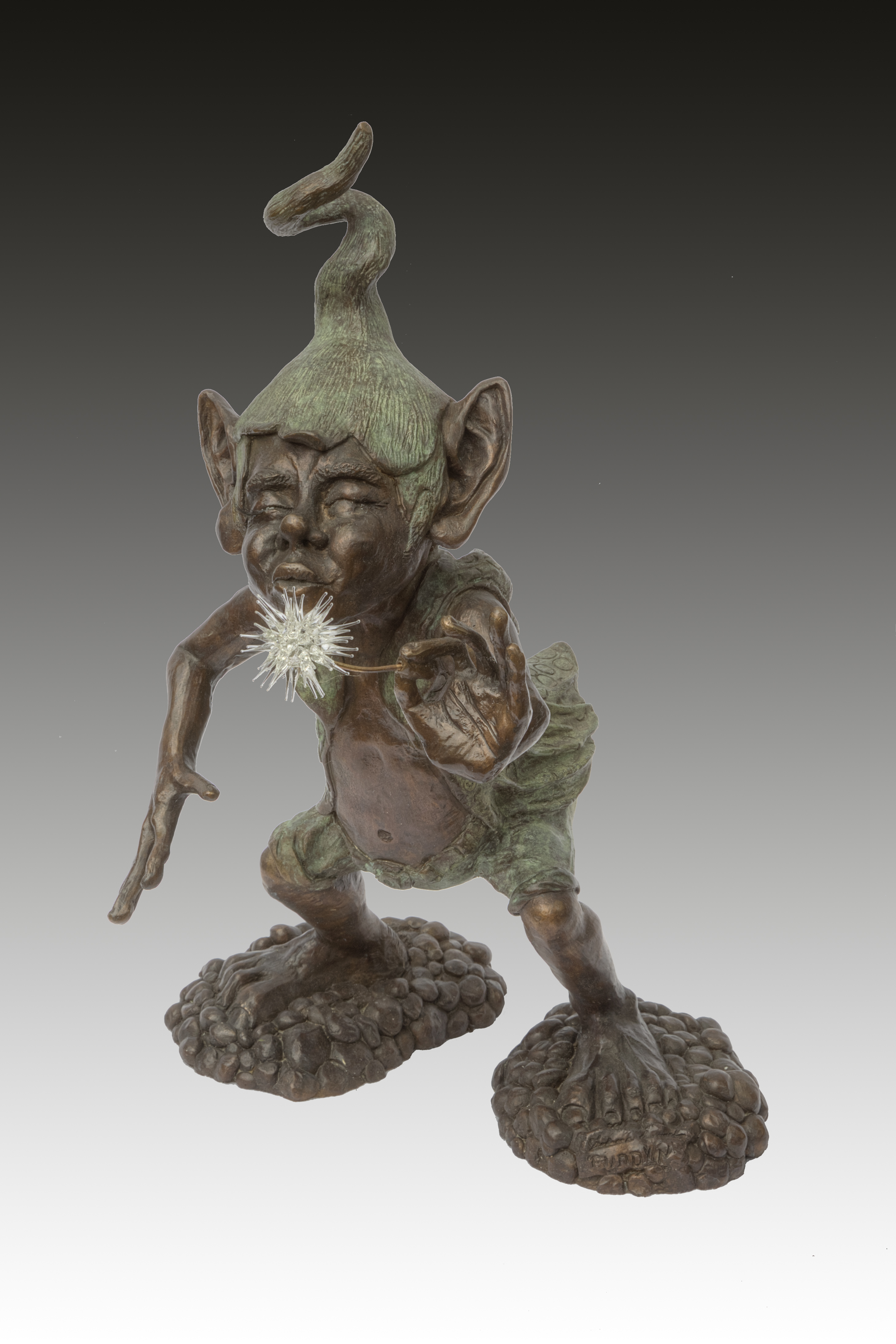 Bronze sculpture of a Goblin /Pixie Title : 