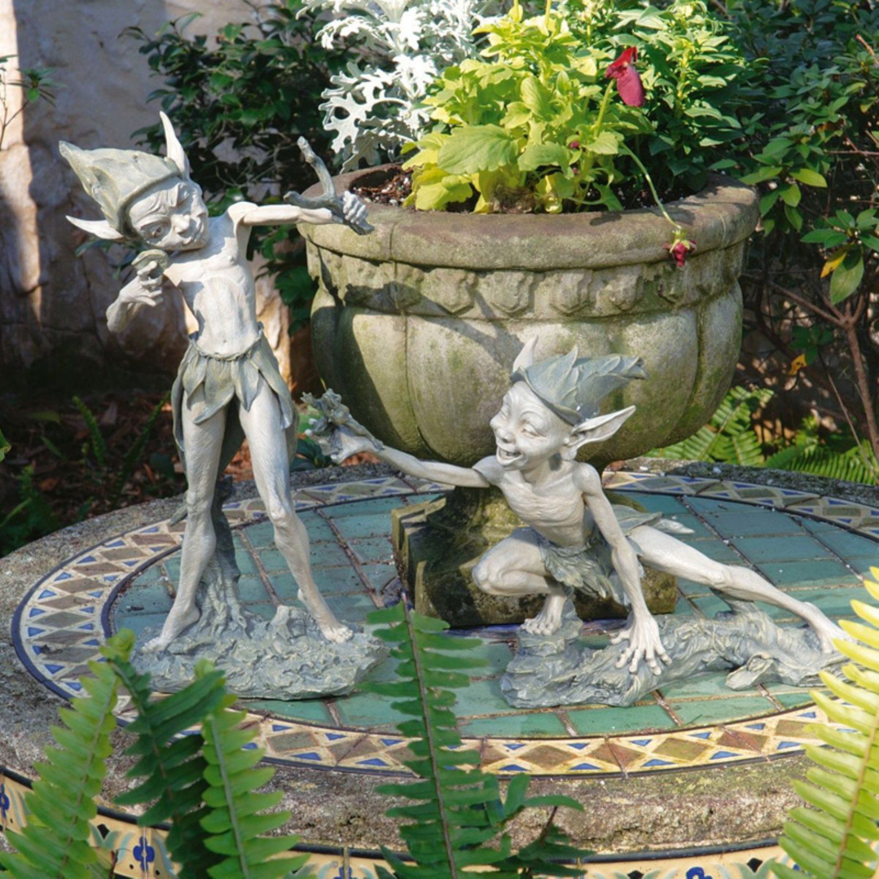 Design Toscano Sling and Stretch Garden Pixie Sculpture Set ...