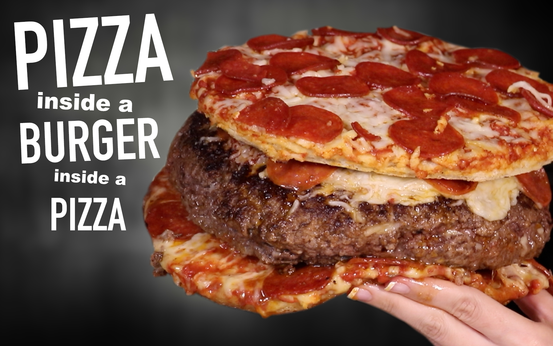 PIZZA INSIDE A BURGER INSIDE A PIZZA - Hellthy Junk Food