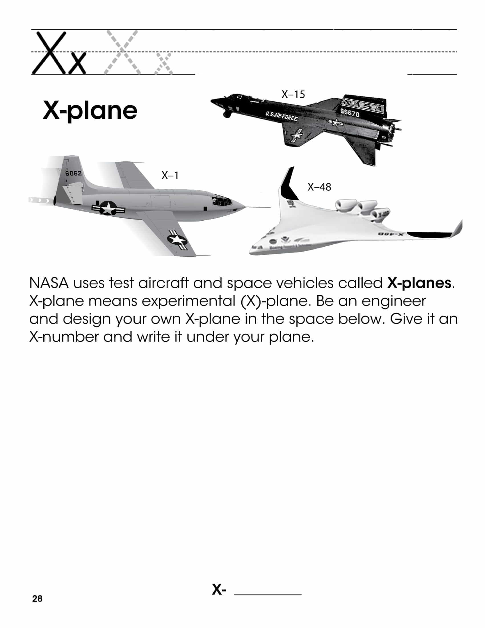X - Trace the Letter and Design Your Own X Plane Worksheet | Free ...